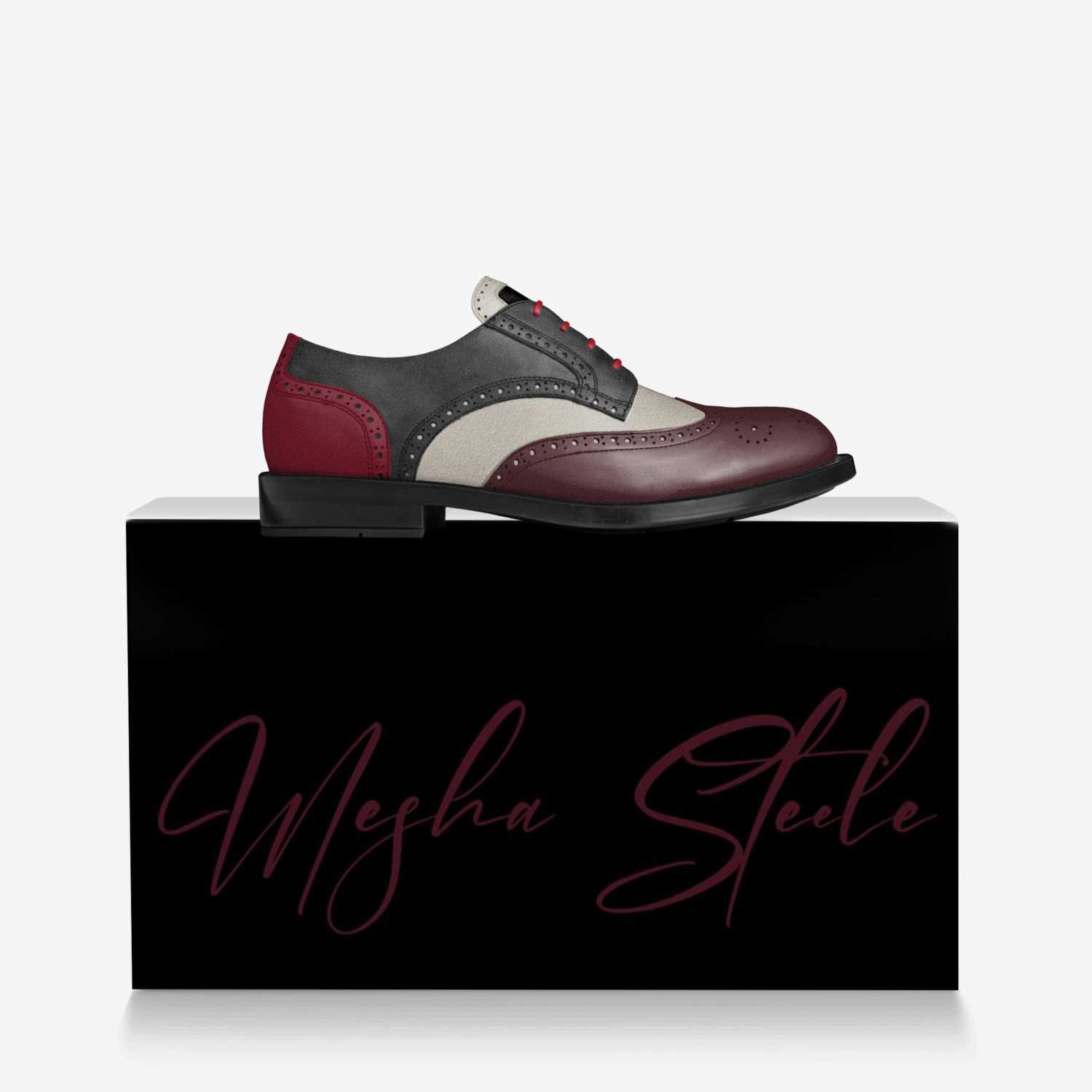 Mesha Steele custom made in Italy shoes by Michele Smith | Over box view