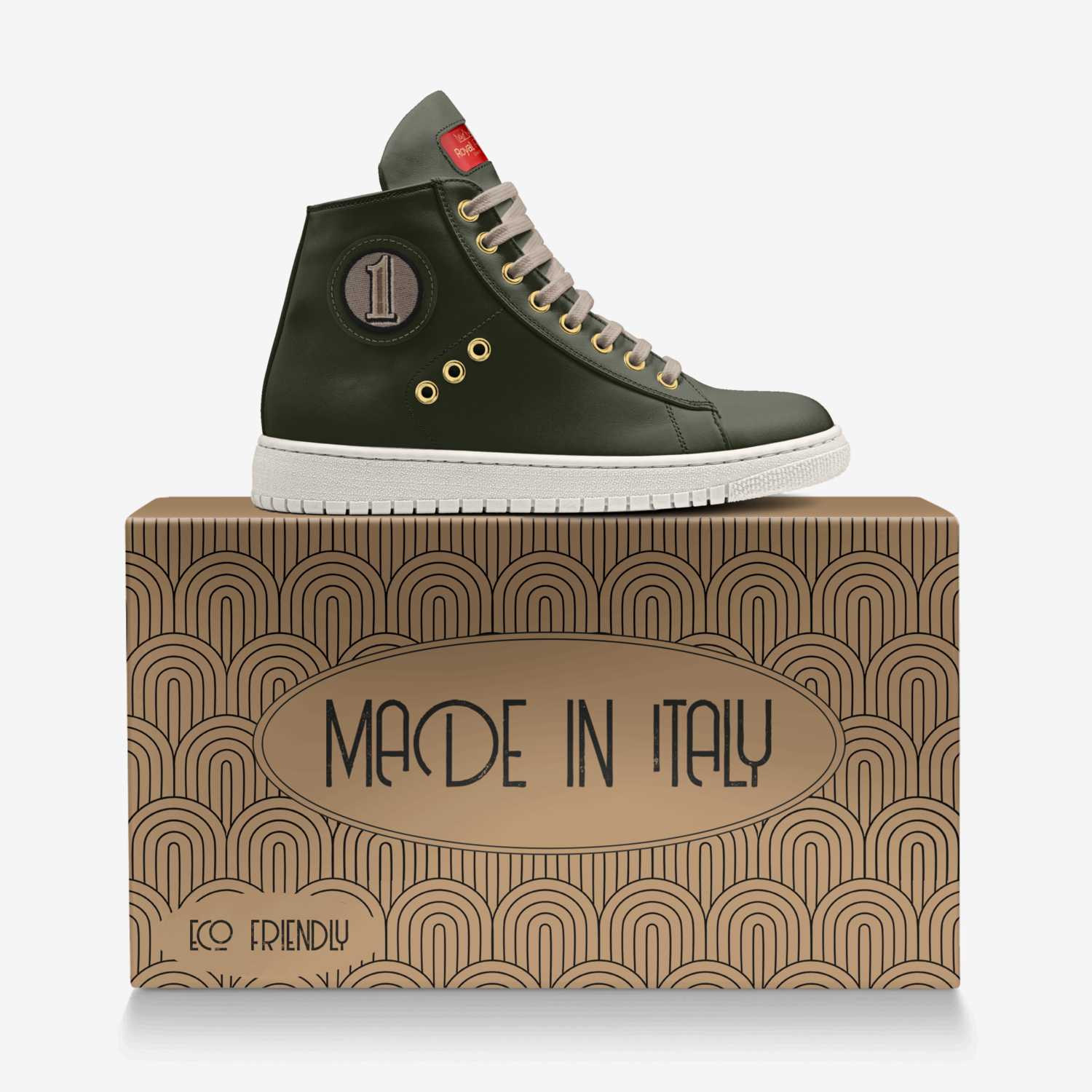 Royal Race GMP custom made in Italy shoes by Princess Yvonne Guébli | Over box view