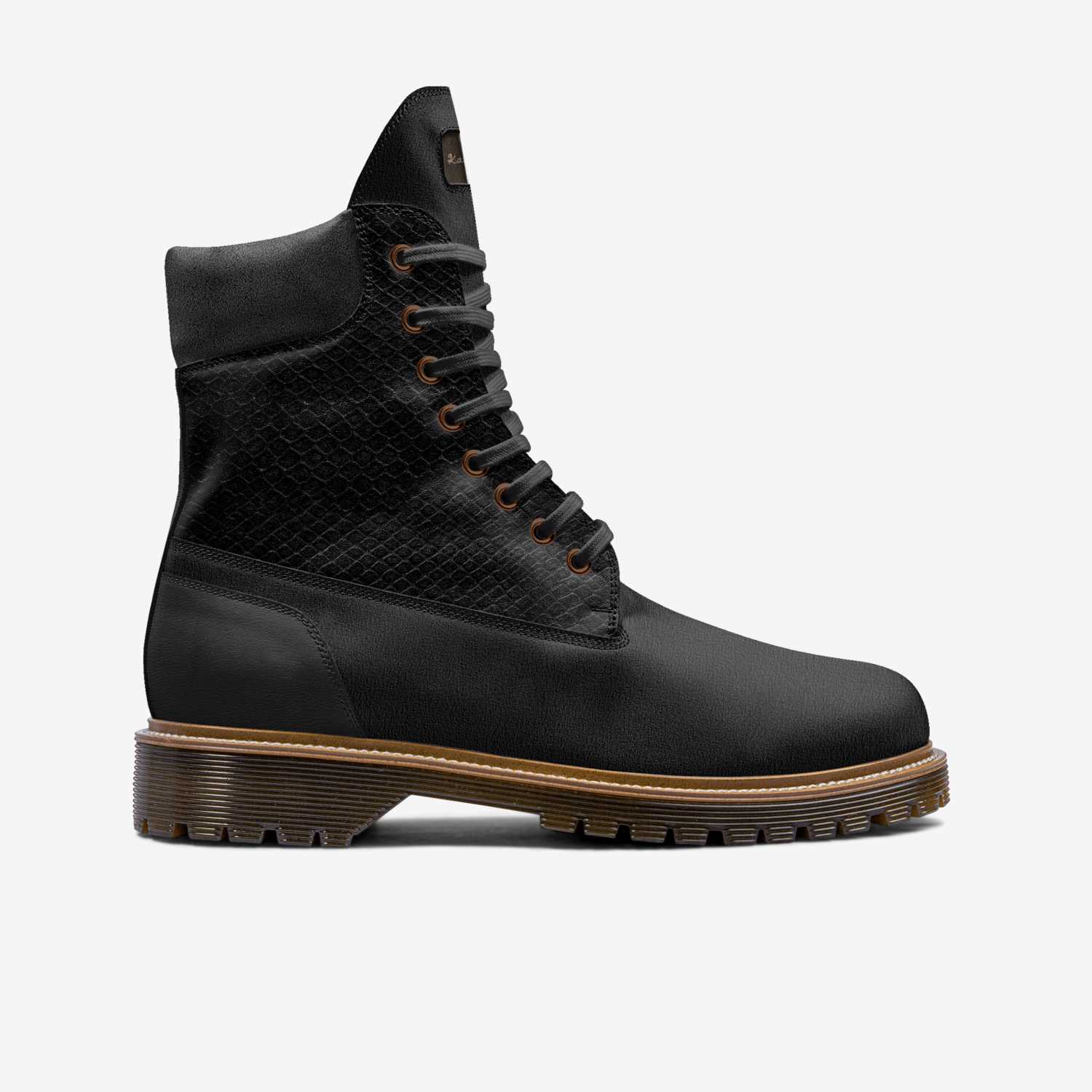Black Ice custom made in Italy shoes by Kevin Bartee | Side view