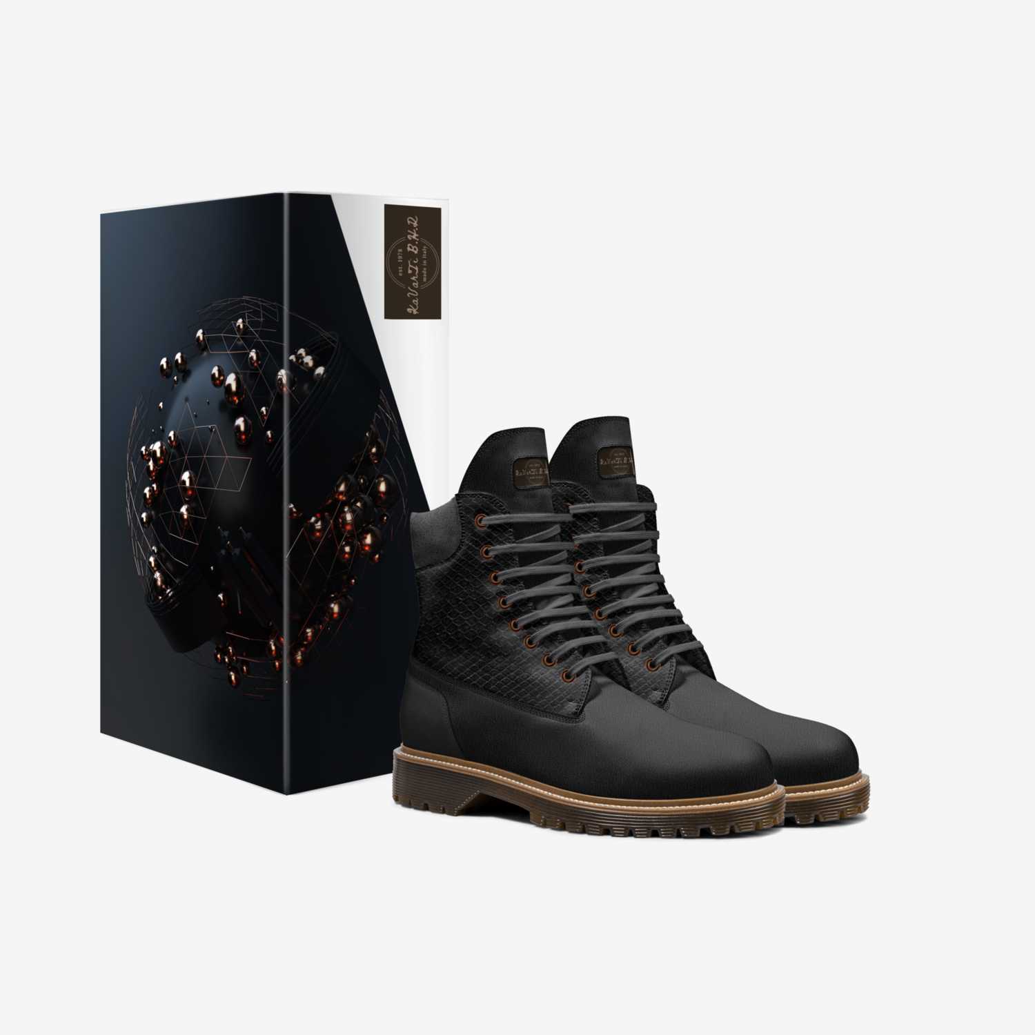 Black Ice custom made in Italy shoes by Kevin Bartee | Box view