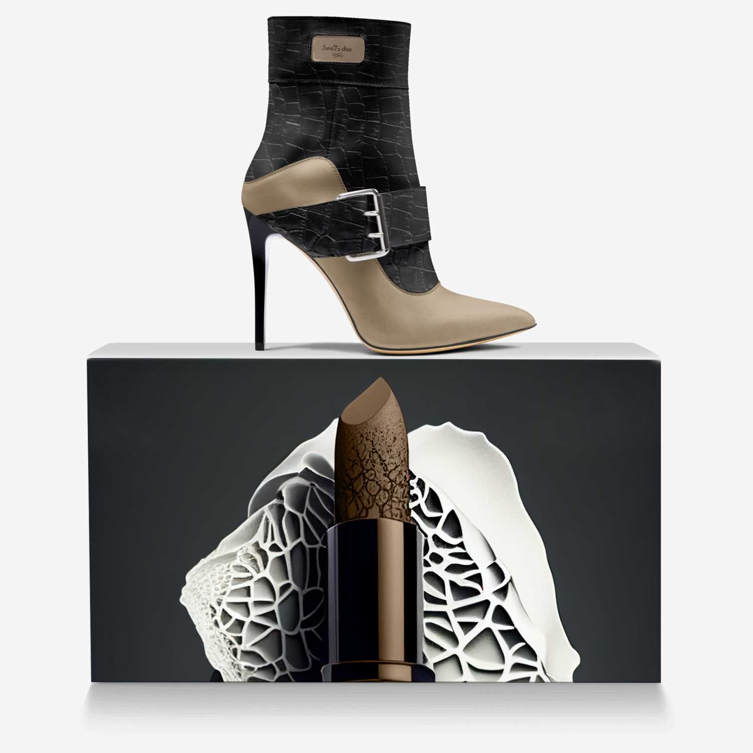 SwaT'z chus  custom made in Italy shoes by Tarcus Whitt | Over box view