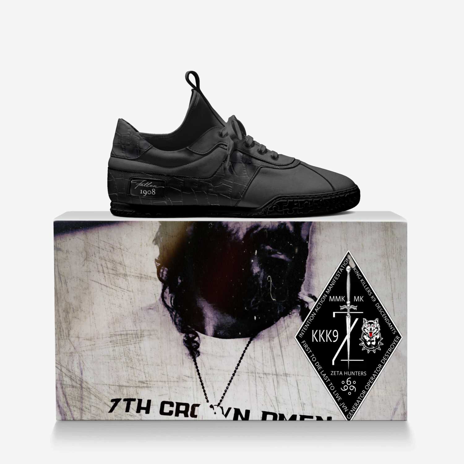 FALLEN 1908 custom made in Italy shoes by Redstar Mafia | Over box view