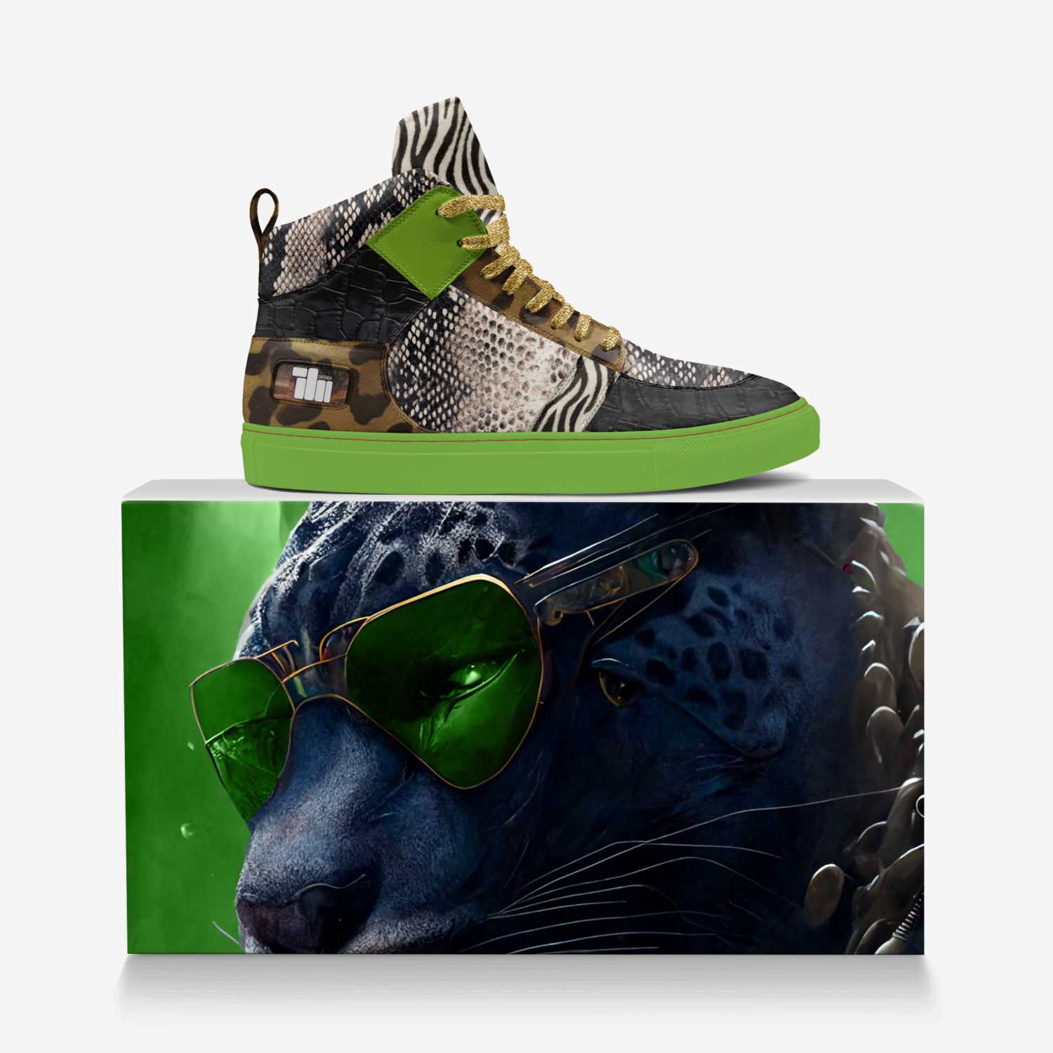 Da'Chaos 2 custom made in Italy shoes by Michael vanhelsing | Over box view