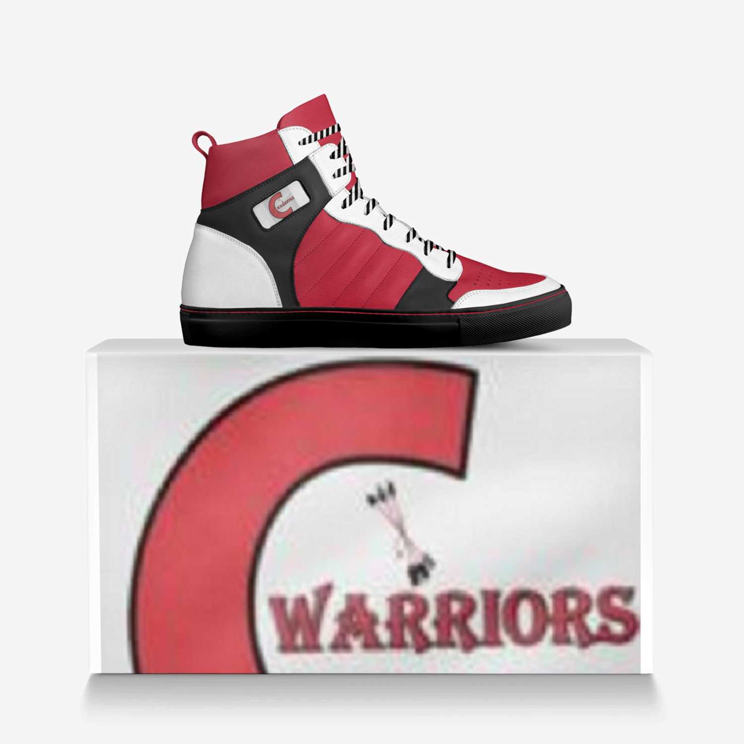 Warrior Pride custom made in Italy shoes by Designs By Dako | Over box view