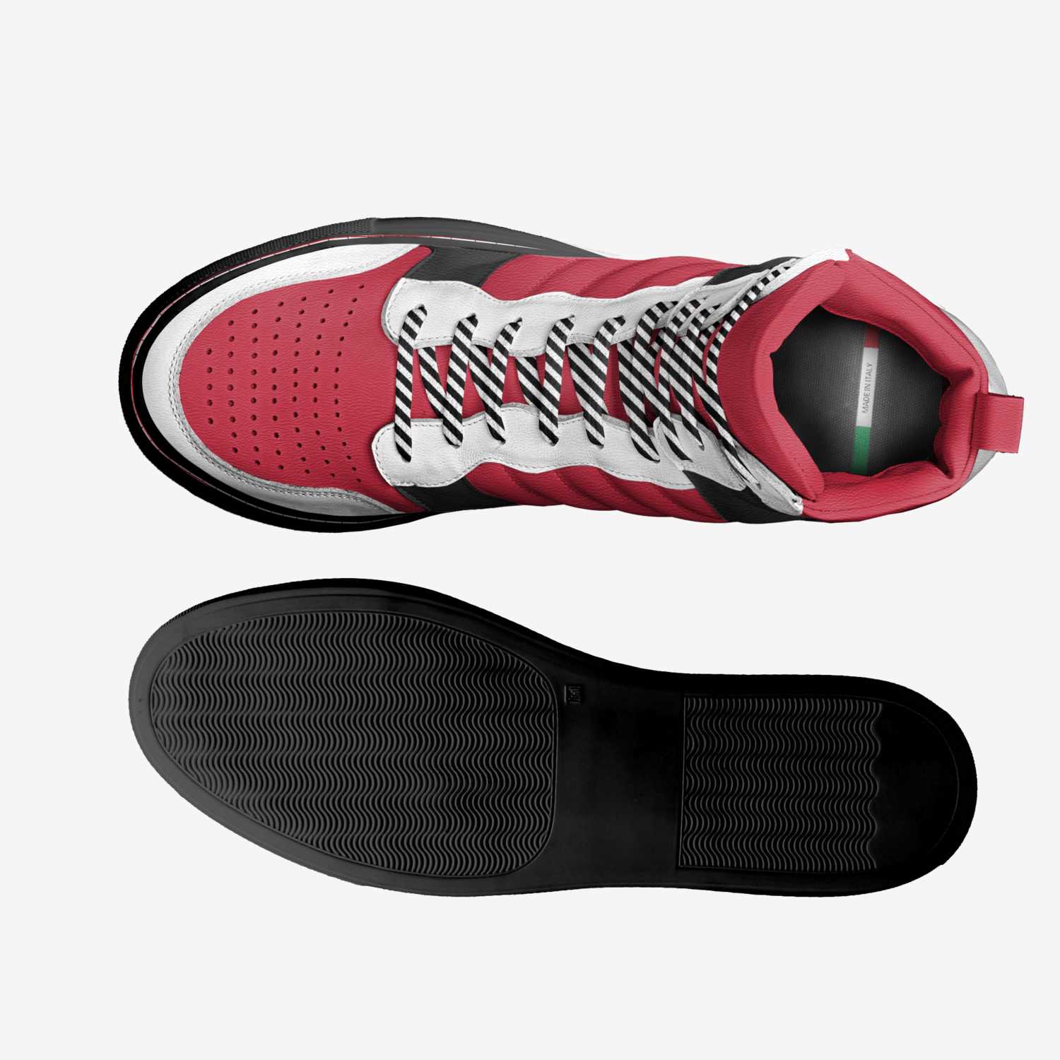 Warrior Pride custom made in Italy shoes by Designs By Dako | Top view