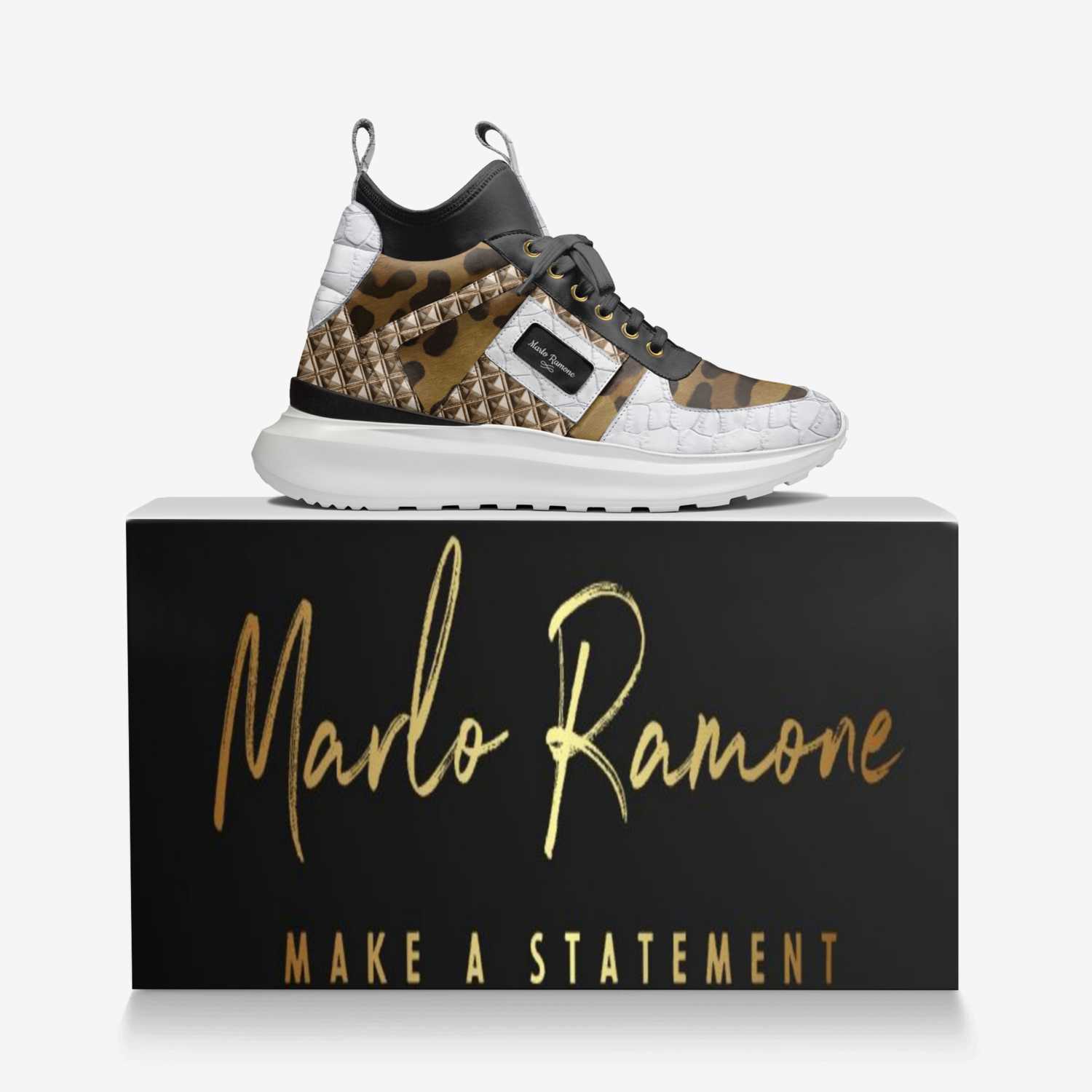 King Vulture  custom made in Italy shoes by Marlo Ramone | Over box view