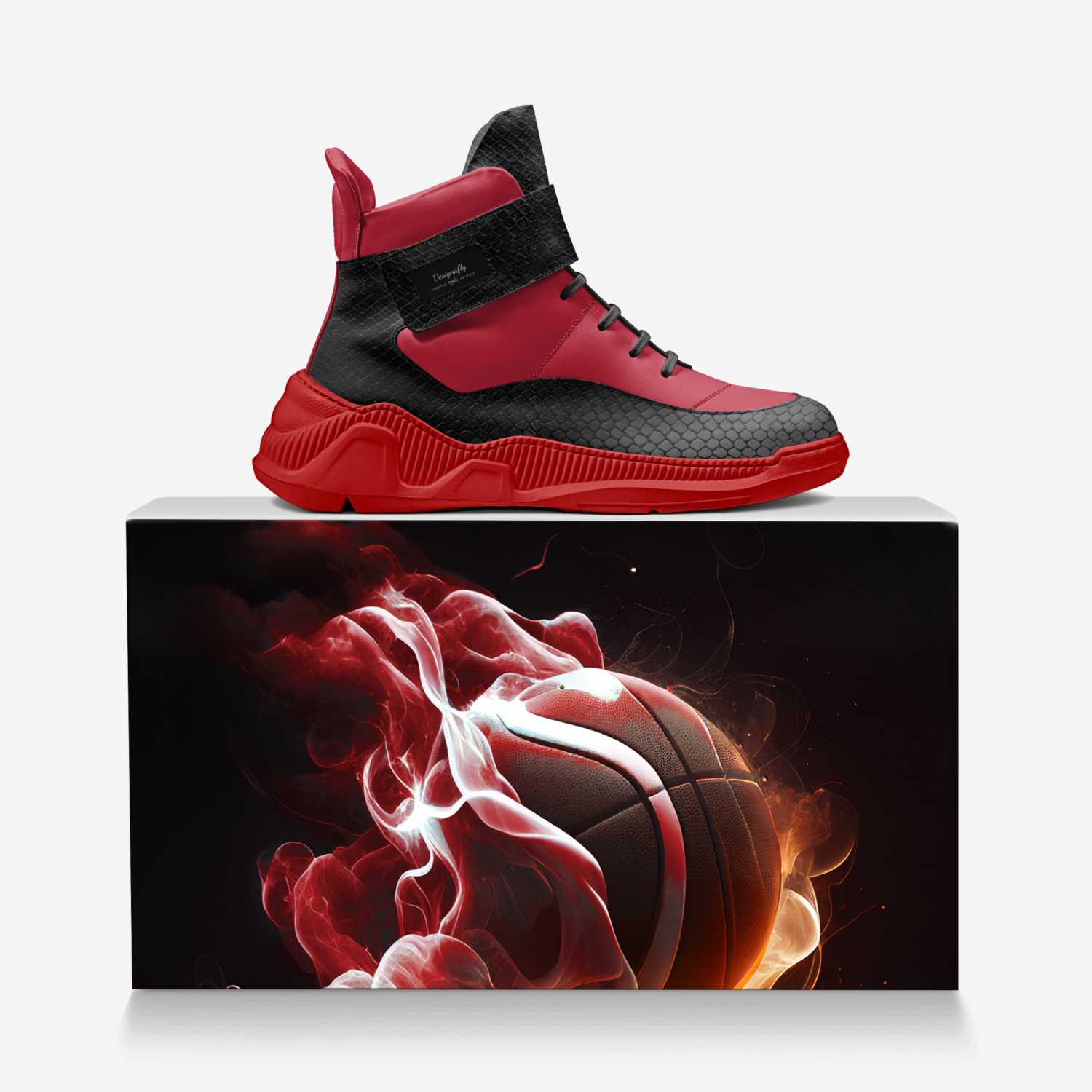 Designafly custom made in Italy shoes by Reynaldo Torres | Over box view