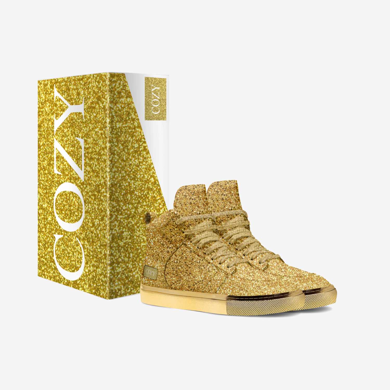 COZY KICKS GOLD 2 custom made in Italy shoes by Cozy | Box view