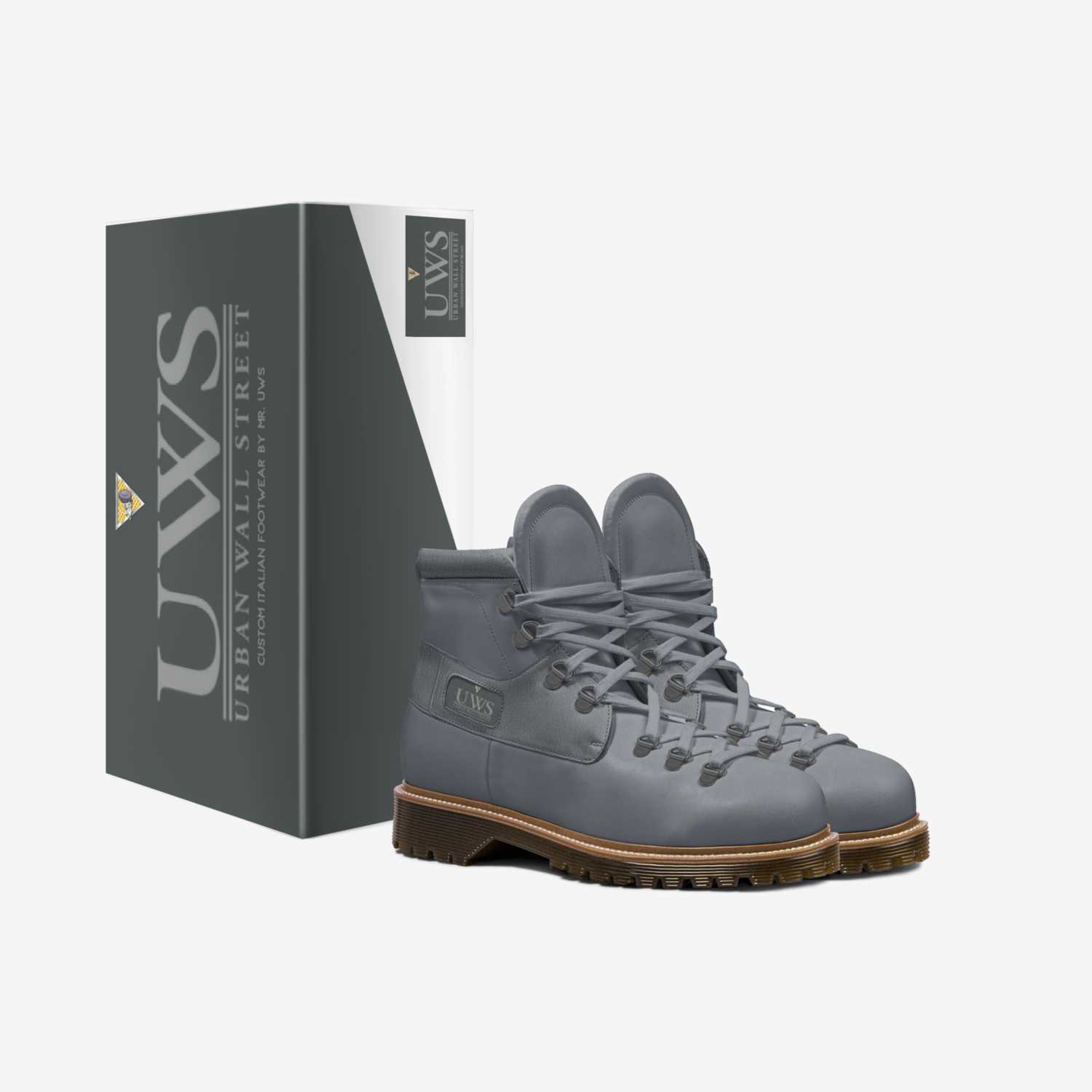 Waterfrontz GREY custom made in Italy shoes by Urbanwallstreet Earl | Box view
