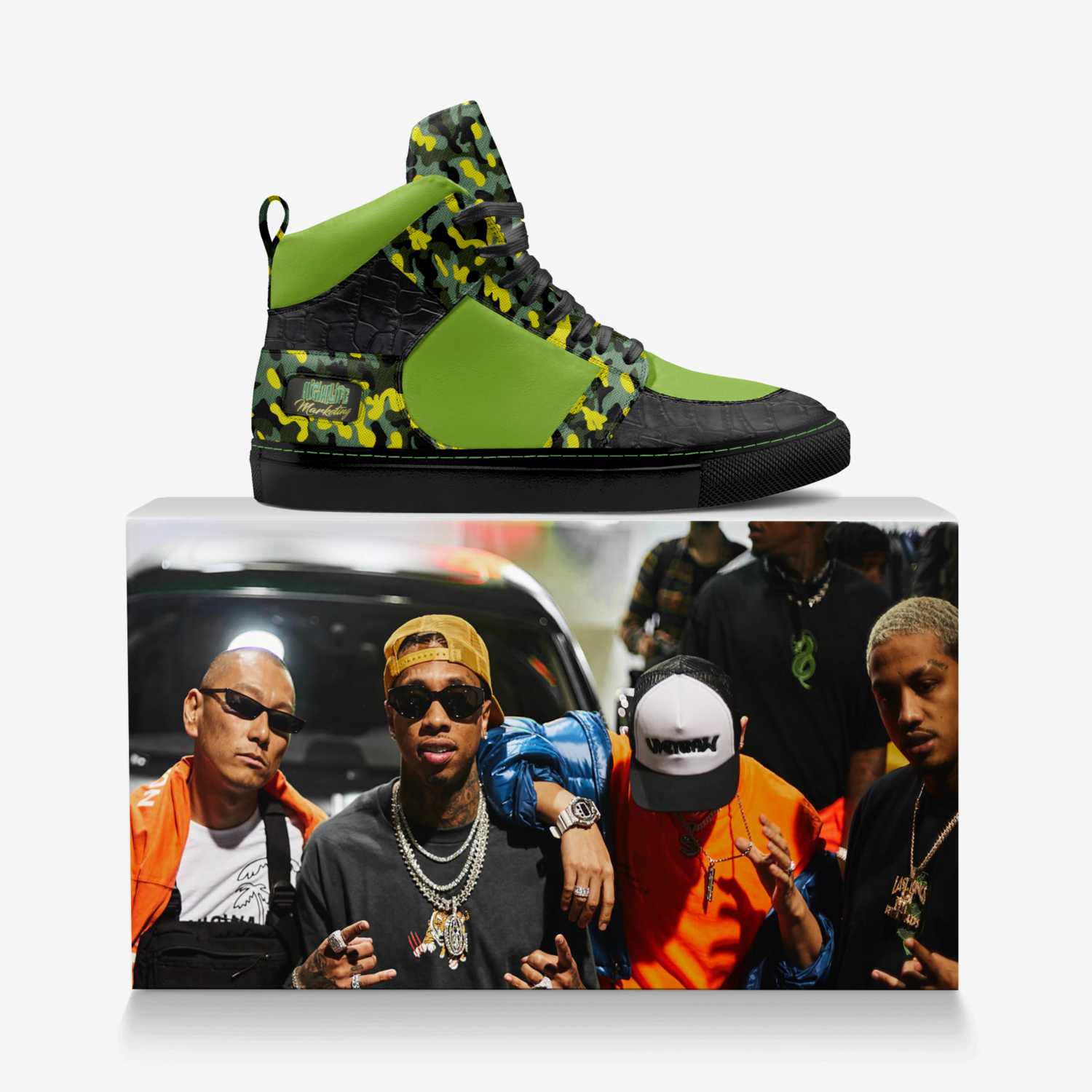 HLME custom made in Italy shoes by Willie Bruce | Over box view
