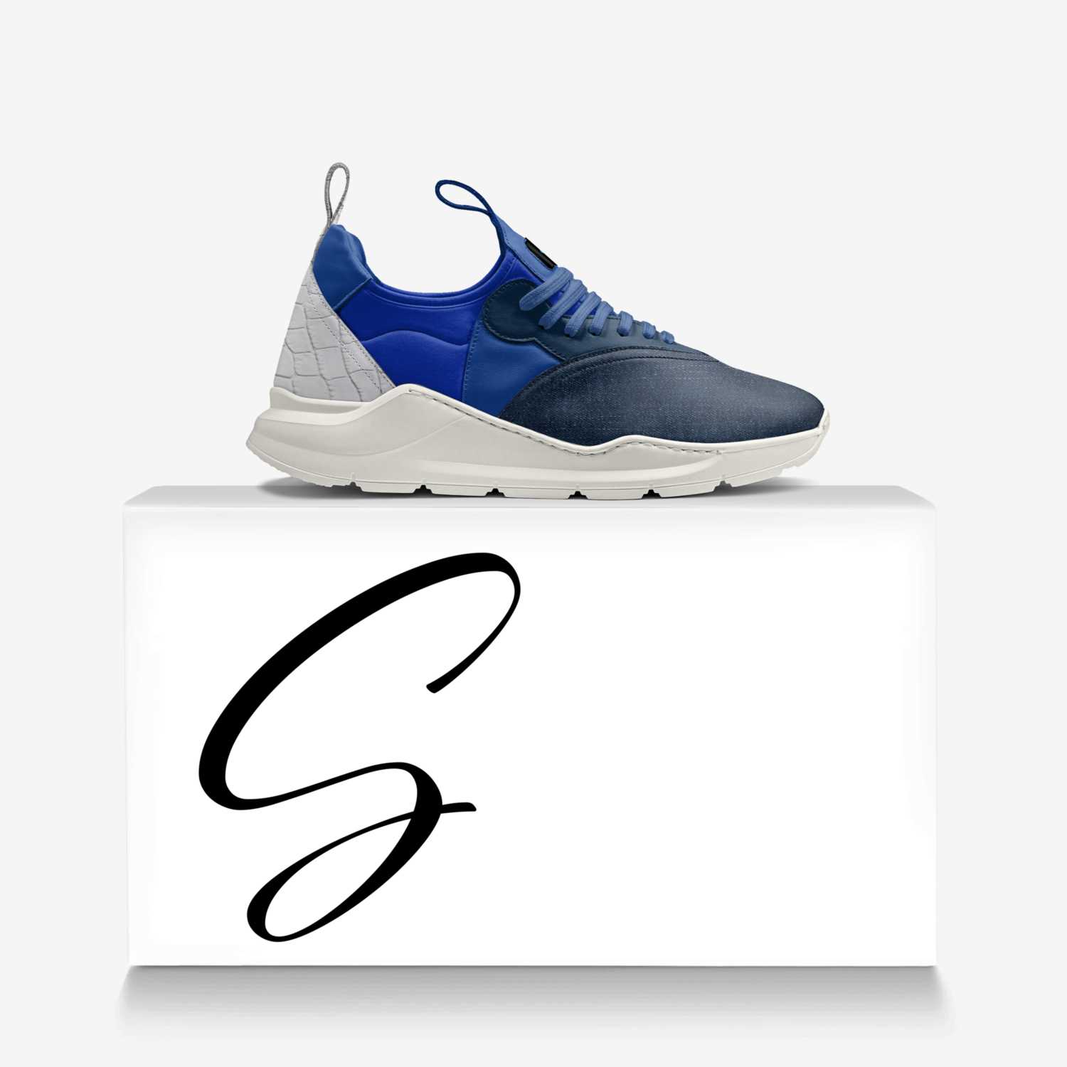 SWS custom made in Italy shoes by Wesley Loyd | Over box view