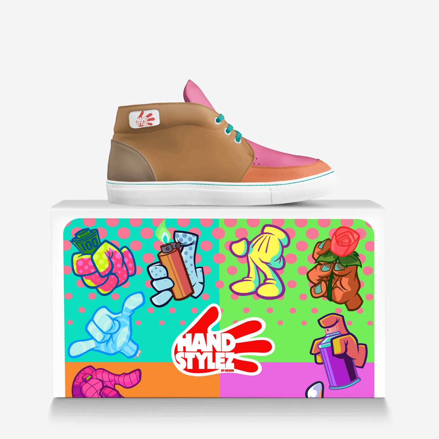 Handstylez custom made in Italy shoes by Dedos The Nomad | Over box view