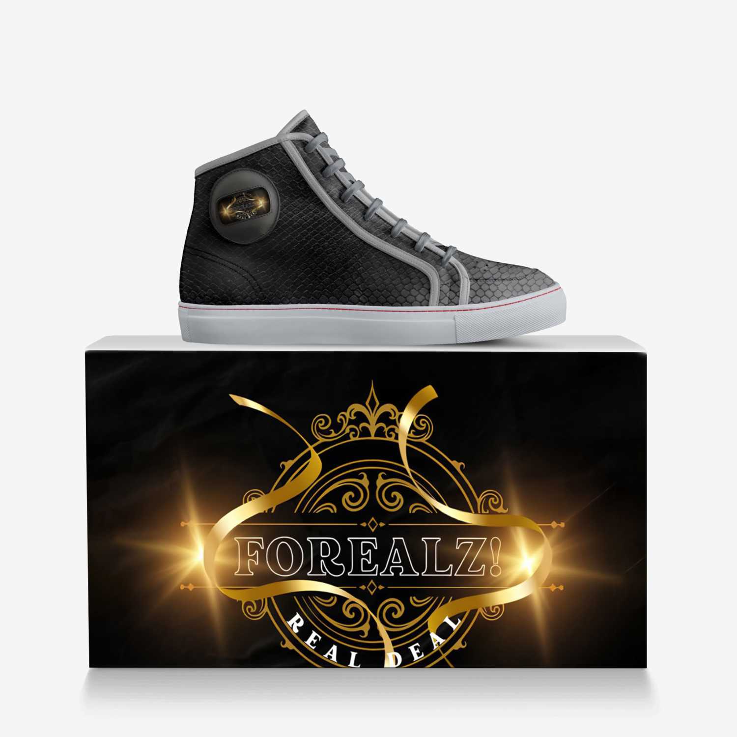 FoRealZ! Shoe Co. custom made in Italy shoes by David Bartholet | Over box view