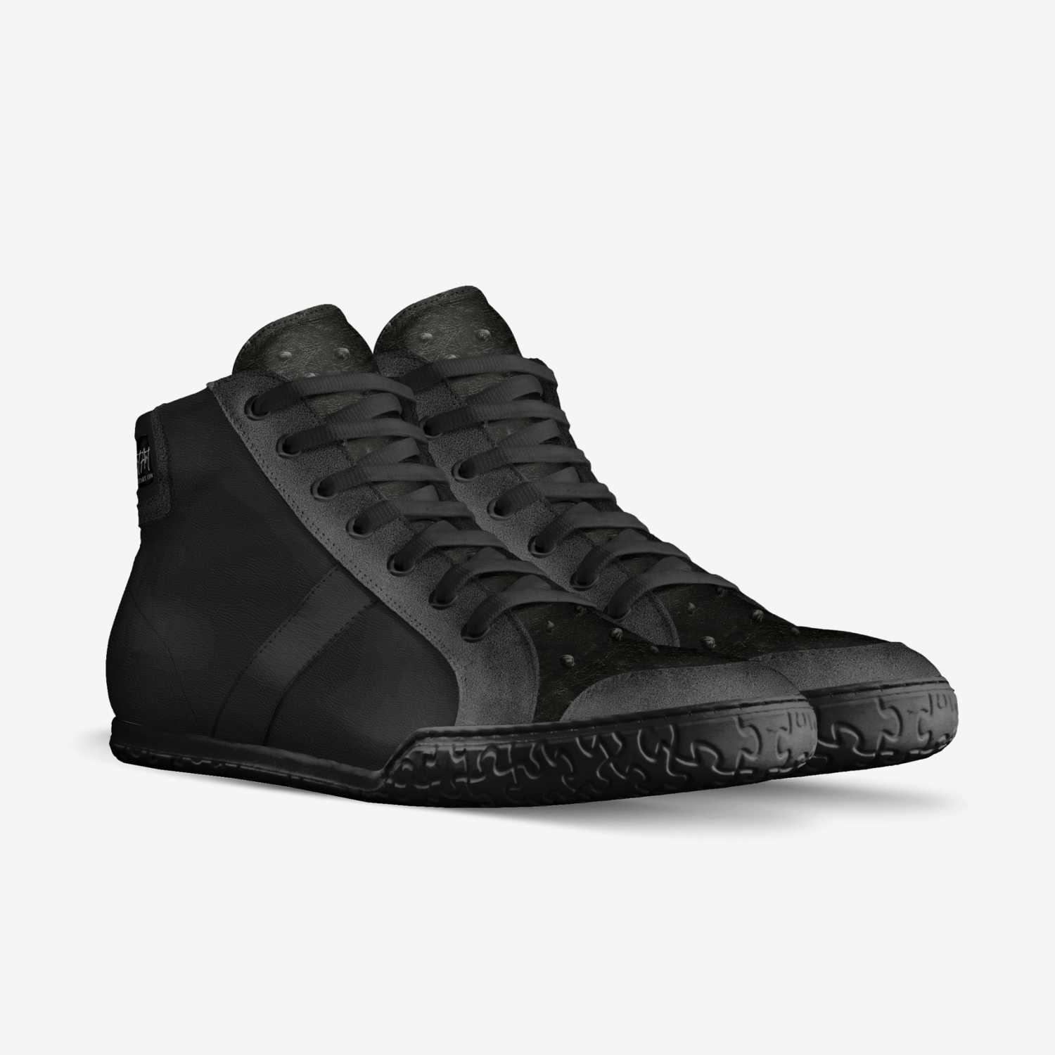 Black Notes custom made in Italy shoes by Tamika S | Double view