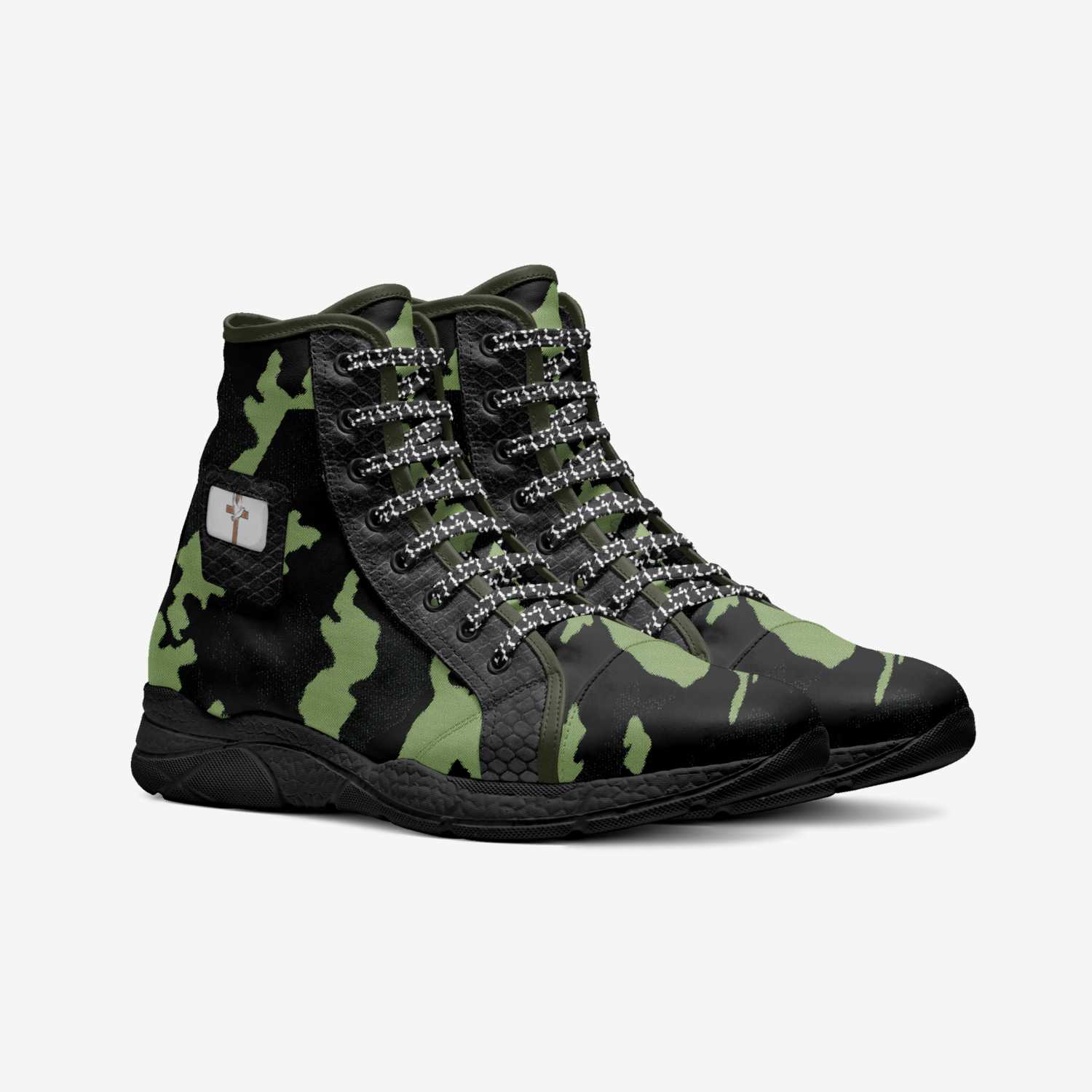 Morning Joy Camo  custom made in Italy shoes by Designs By Dako | Double view