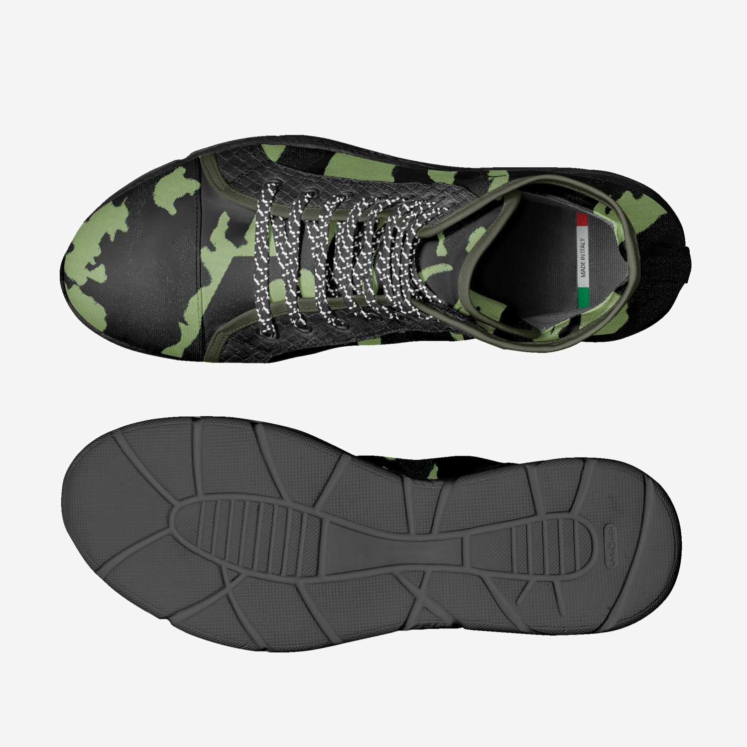 Morning Joy Camo  custom made in Italy shoes by Designs By Dako | Top view