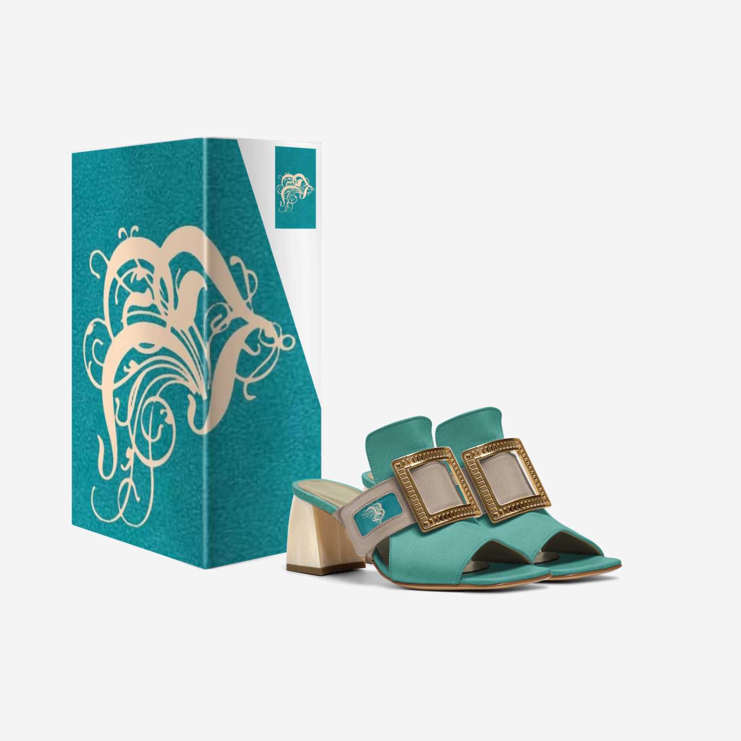 Aphrodite-Aquatic custom made in Italy shoes by Garrett Berlier | Box view