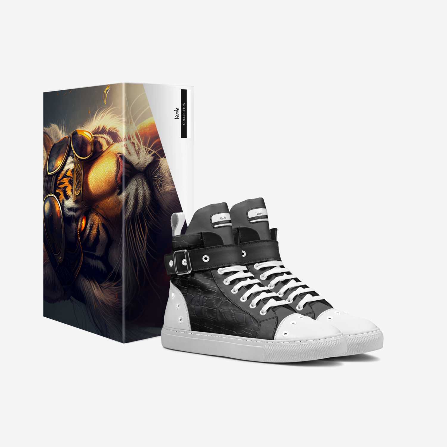 Verde  custom made in Italy shoes by Jesse D Green | Box view