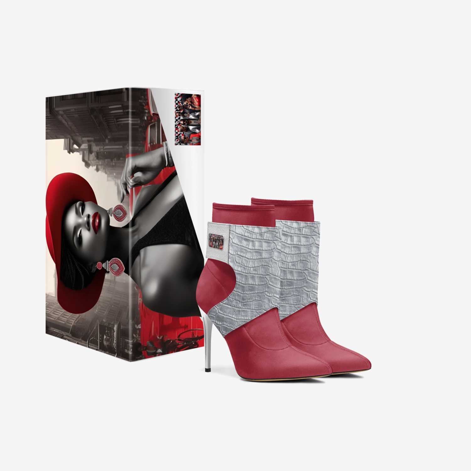 Redtopia custom made in Italy shoes by Desiree Sims | Box view
