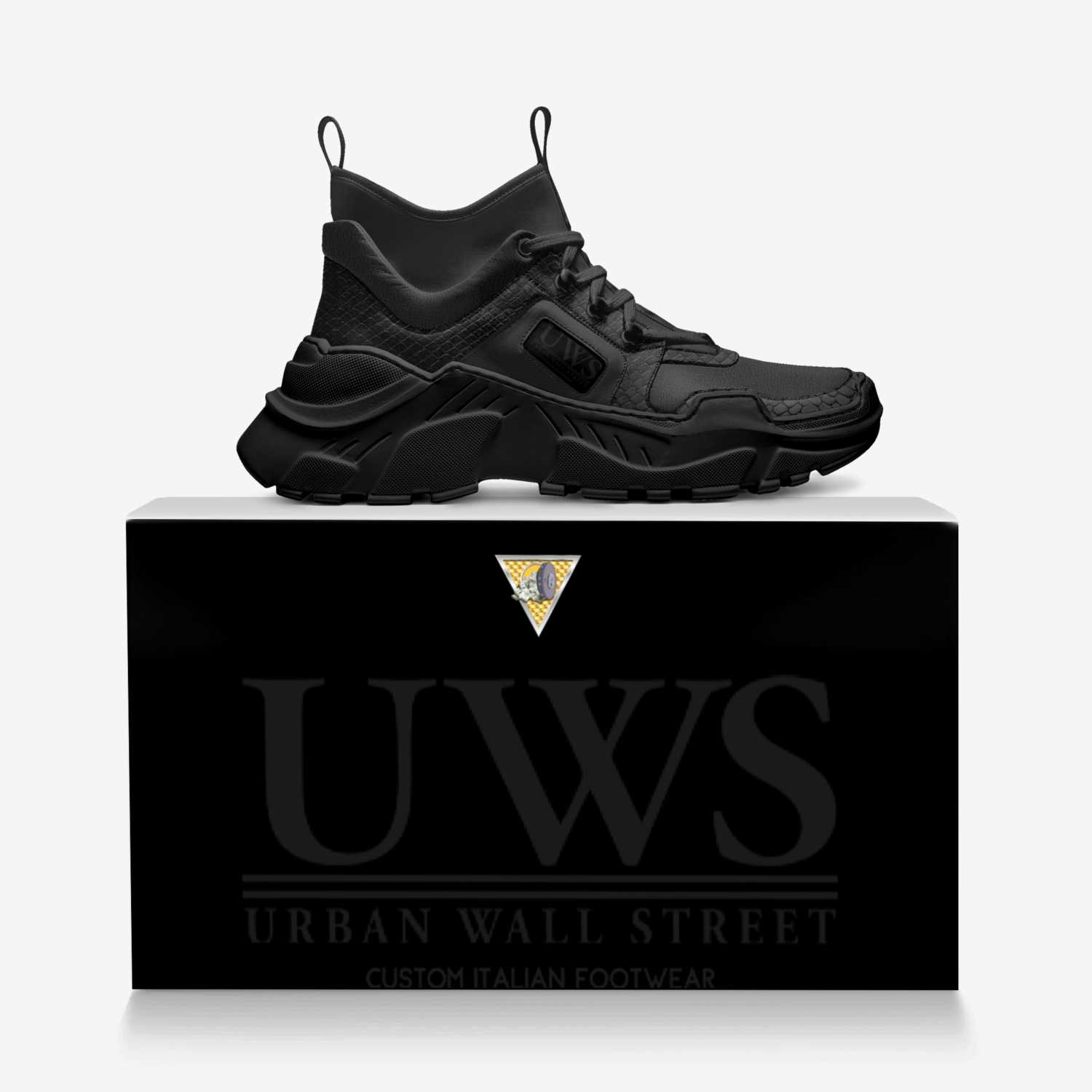 BLACKOUTZ custom made in Italy shoes by Urbanwallstreet Earl | Over box view