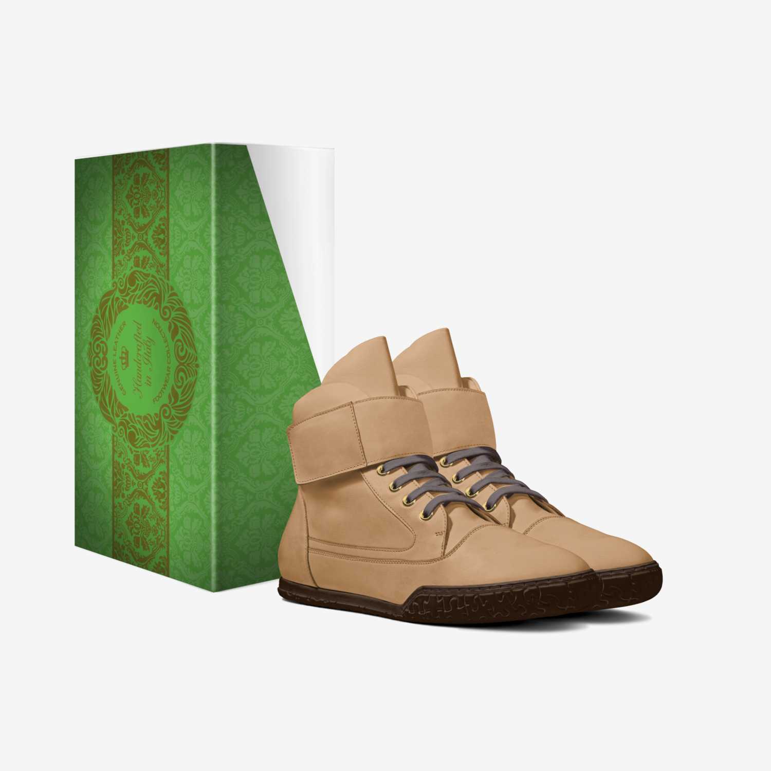 F-ALLWAVE "CAFE'" custom made in Italy shoes by Sean Mathis-landry | Box view