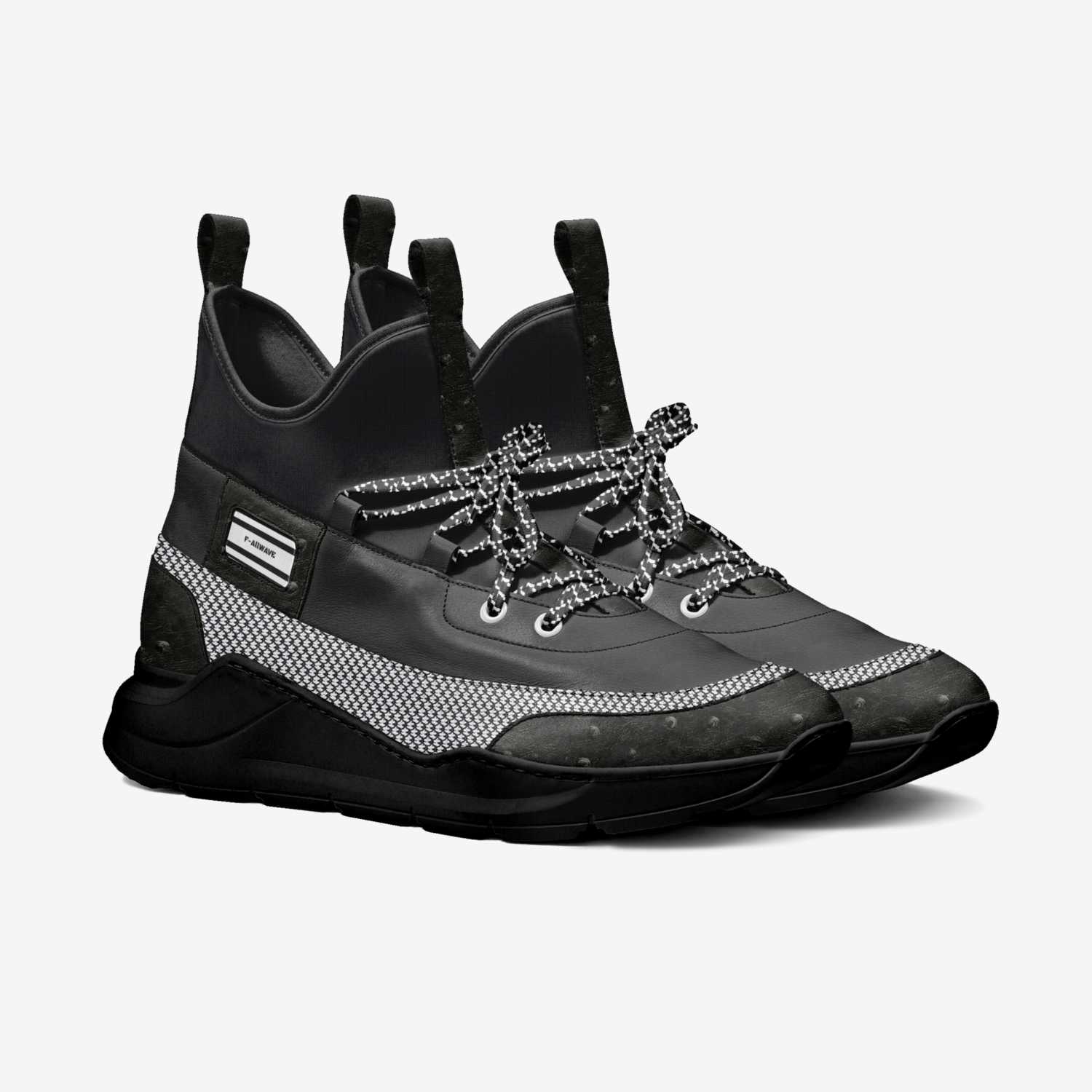 F-ALLWAVE "PIXEL" custom made in Italy shoes by Sean Mathis-landry | Double view