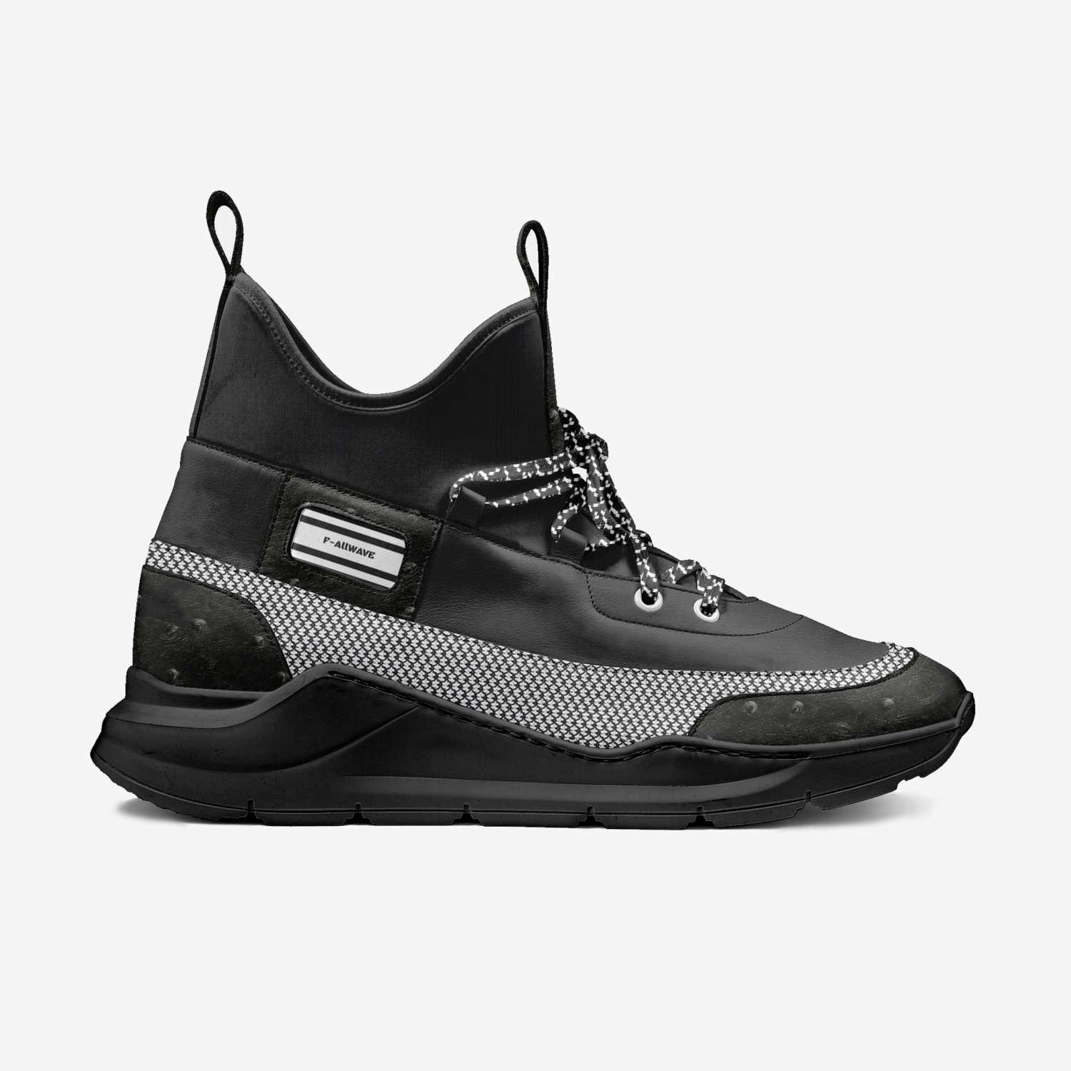 F-ALLWAVE "PIXEL" custom made in Italy shoes by Sean Mathis-landry | Side view