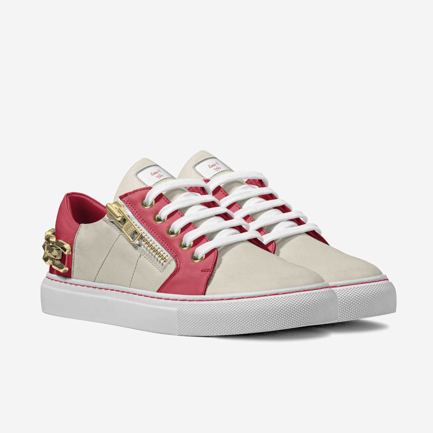 Lane 1 - BOLD Red custom made in Italy shoes by Amira-dior Traynham- Artis | Double view