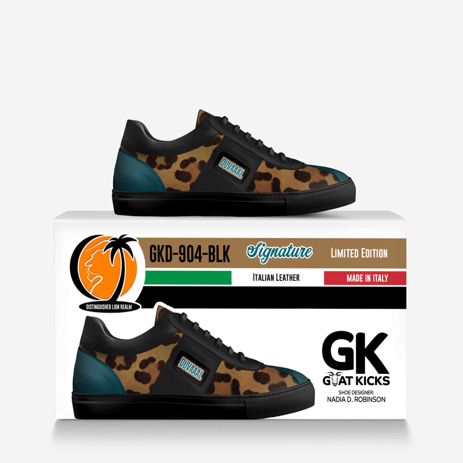 GKD-904-BLK custom made in Italy shoes by David Robinson | Over box view