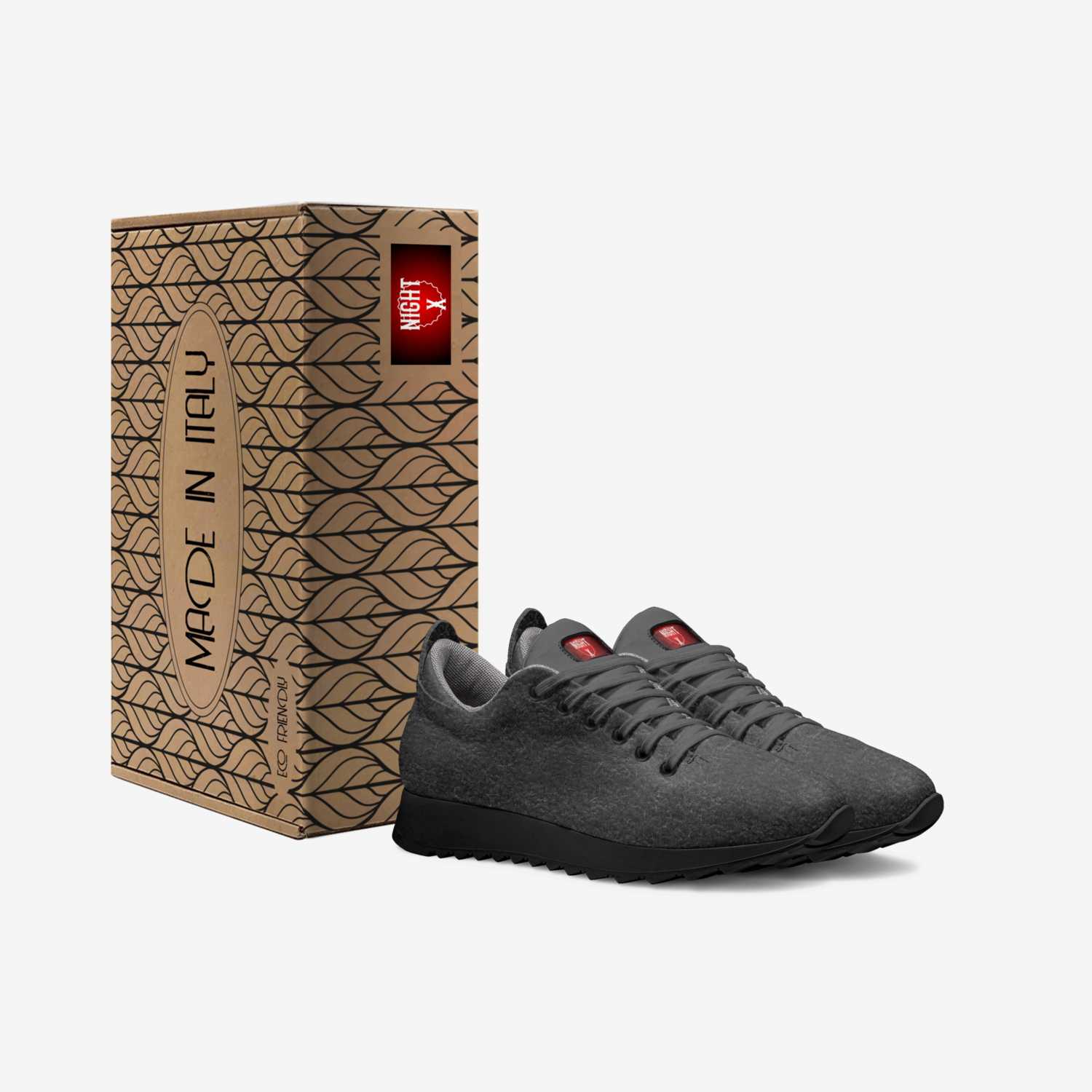 Night X custom made in Italy shoes by Ikean Young | Box view