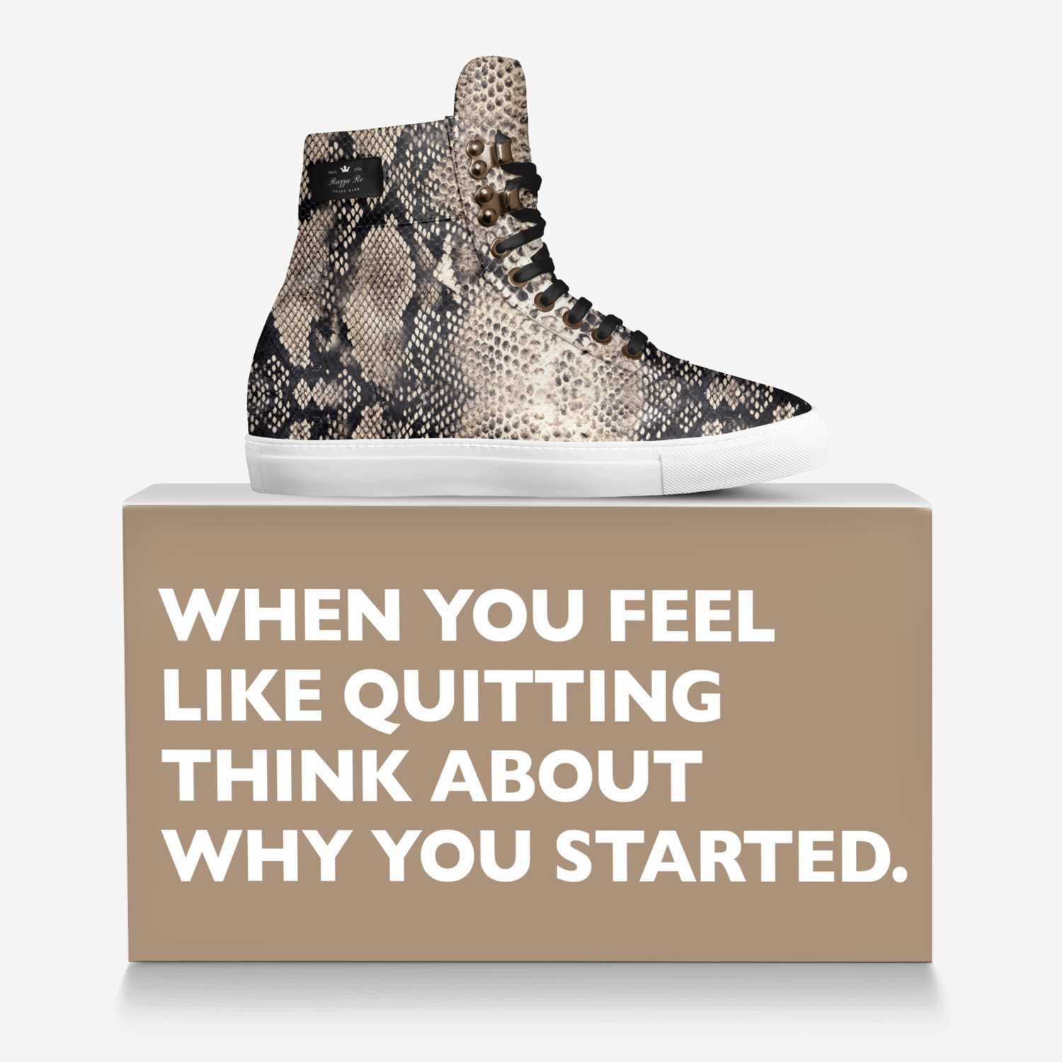 Razza Re custom made in Italy shoes by Rich King | Over box view