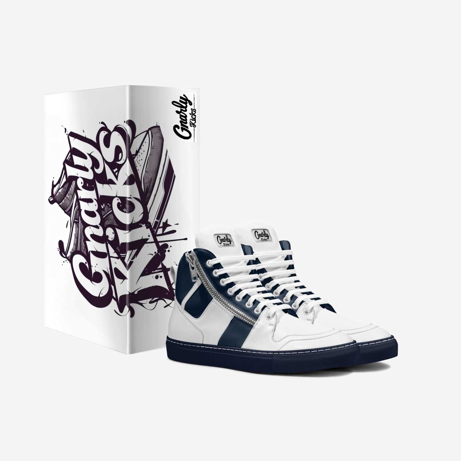 Gnarly Kicks Mids custom made in Italy shoes by Willow Wagner | Box view