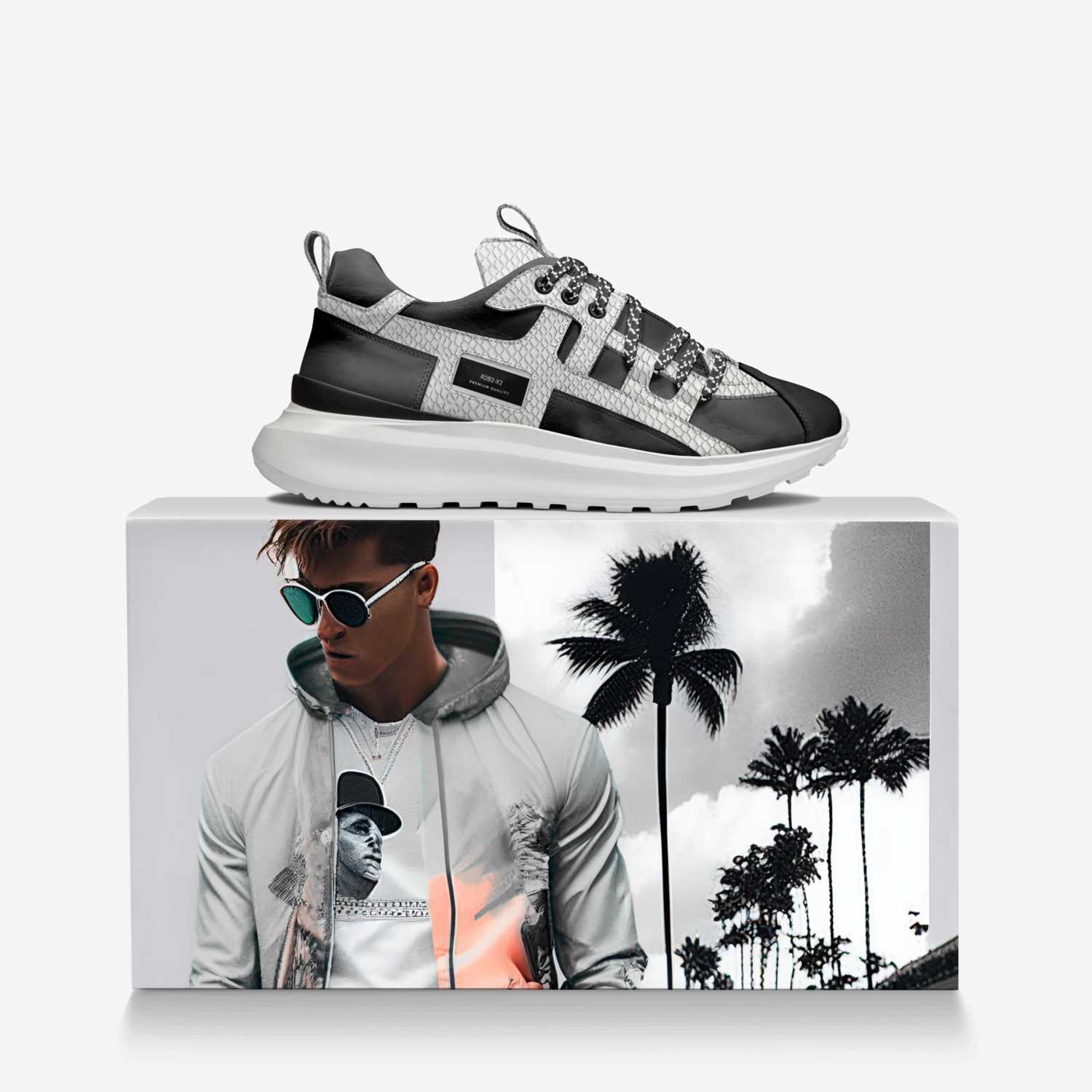 R2b2-X2 custom made in Italy shoes by Robert Bailey | Over box view
