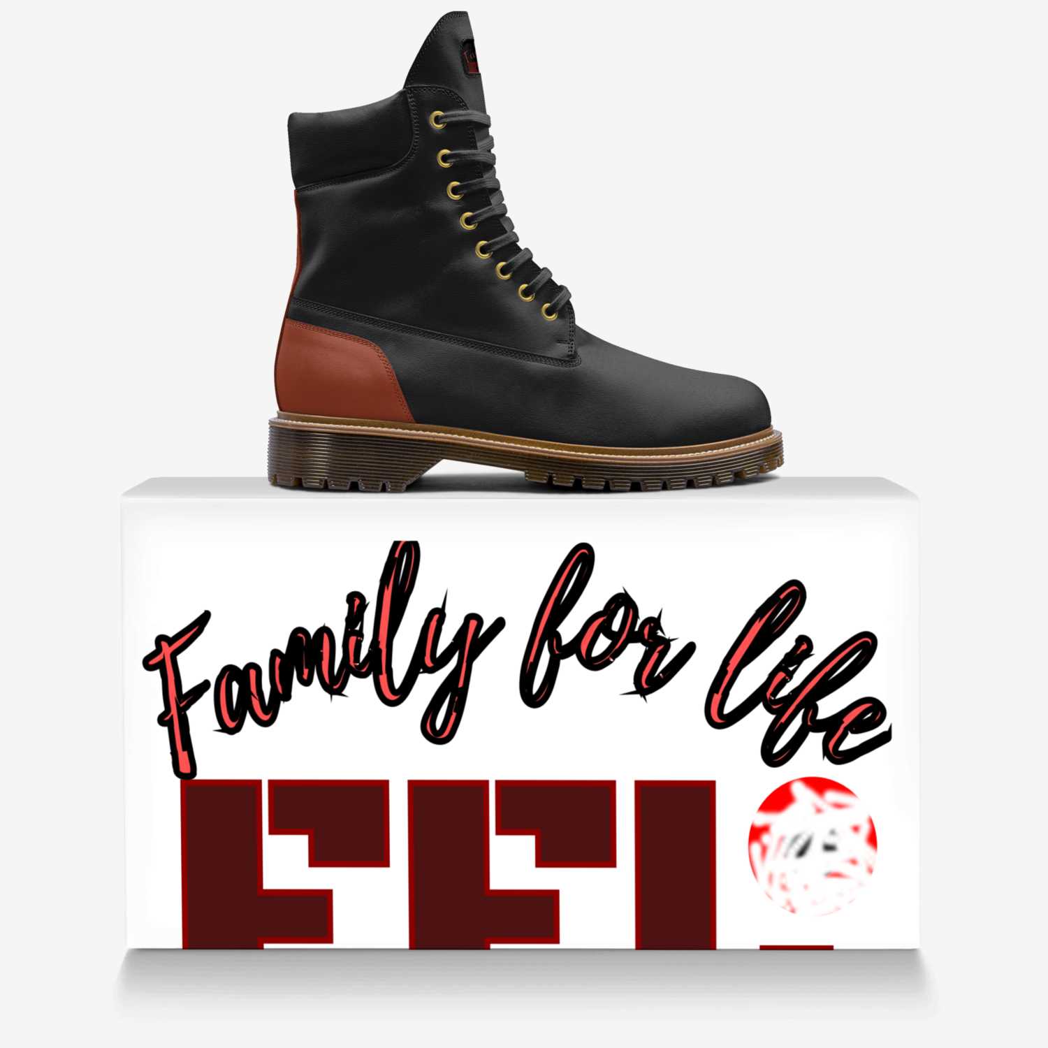 FFL custom made in Italy shoes by Samanthia Joseph | Over box view