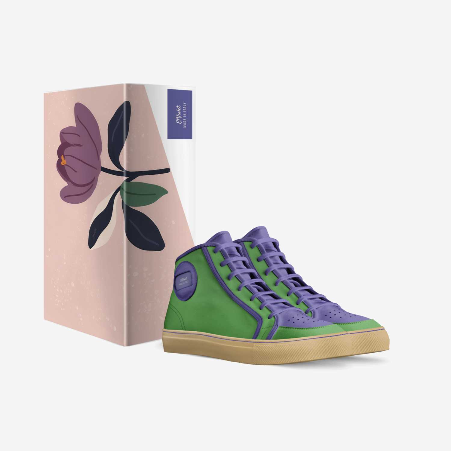El'Violet custom made in Italy shoes by Lamar Wilson | Box view