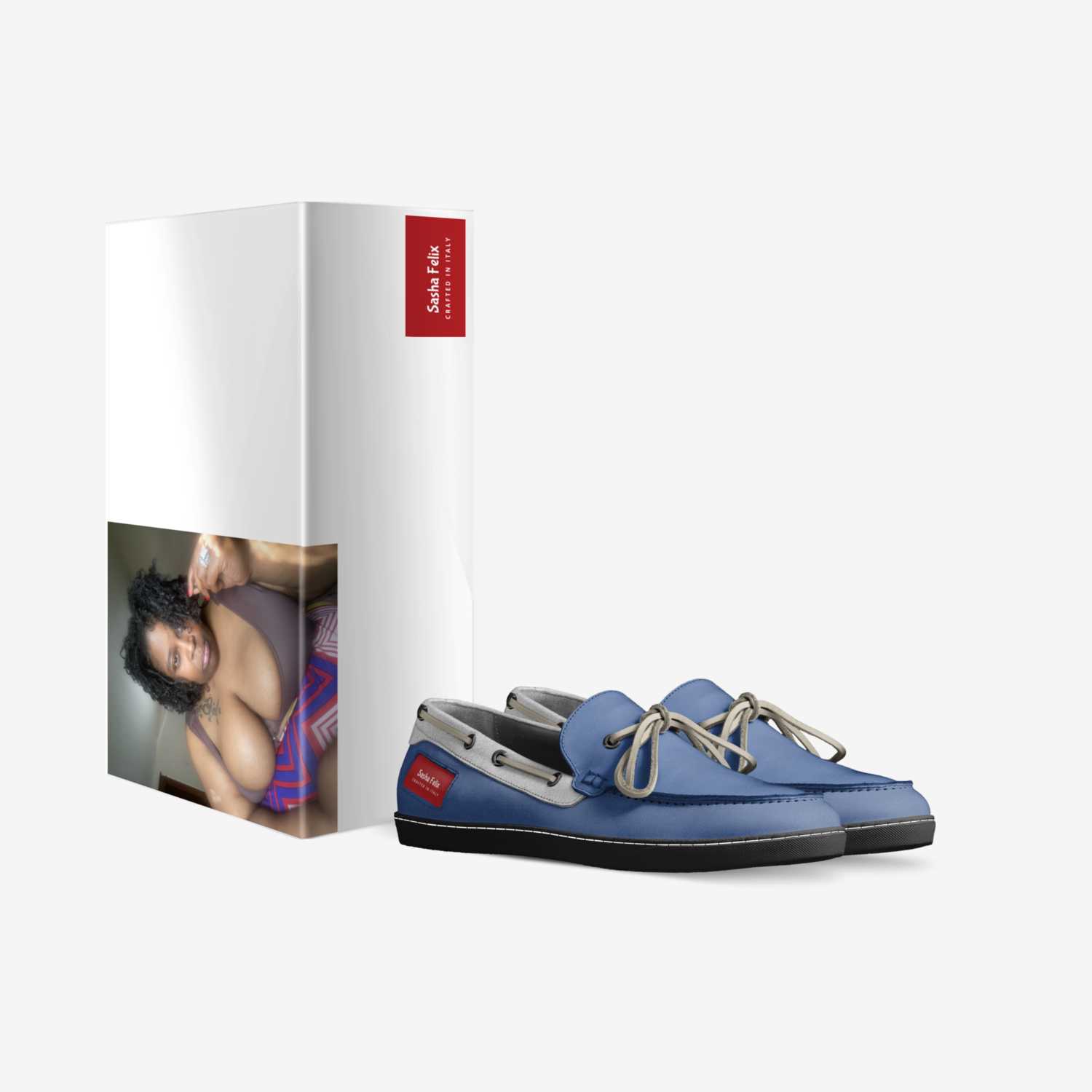 Sasha Felix  custom made in Italy shoes by Cynthia Sydnor | Box view