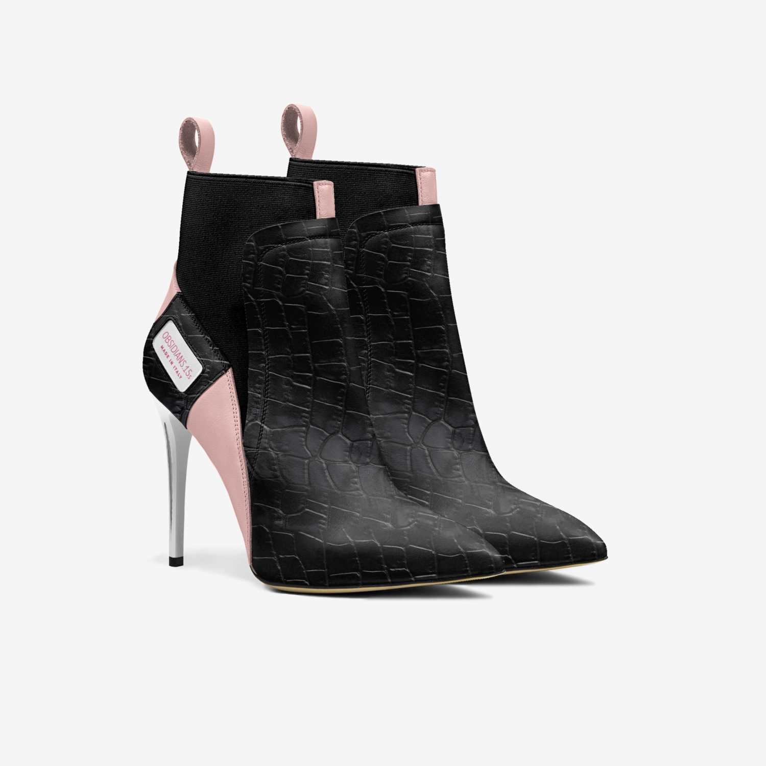 OBSIDIANS.15s custom made in Italy shoes by Monroe King | Double view