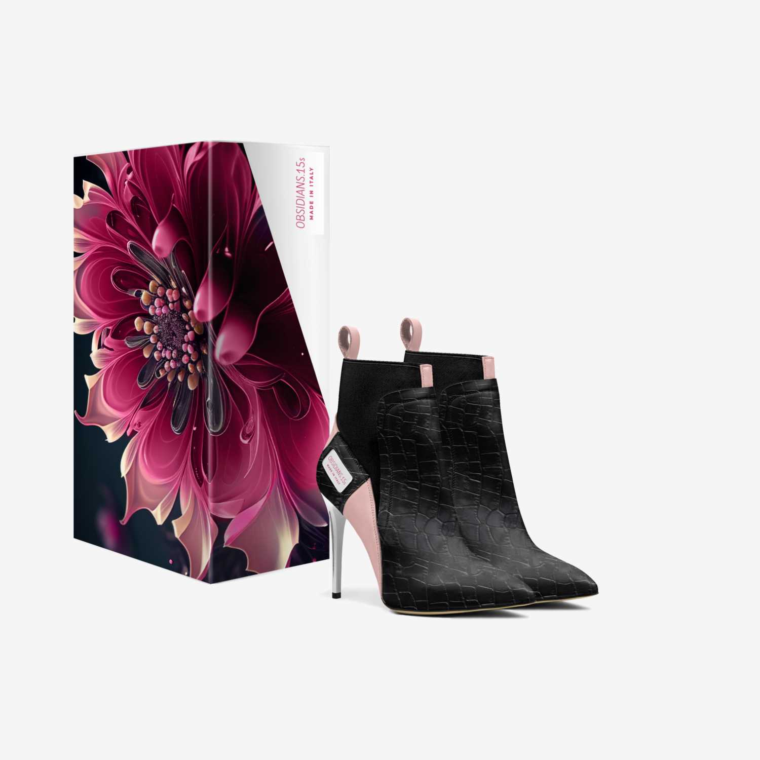 OBSIDIANS.15s custom made in Italy shoes by Monroe King | Box view