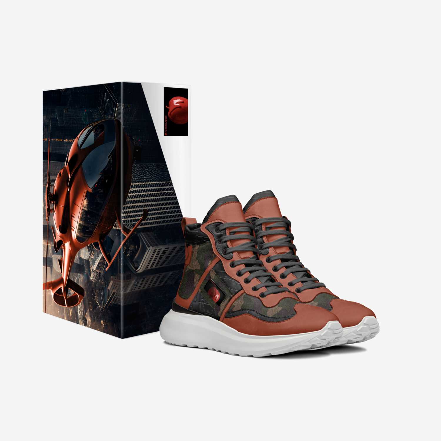 Painted APL Lite 2 custom made in Italy shoes by Dwayne Watson | Box view