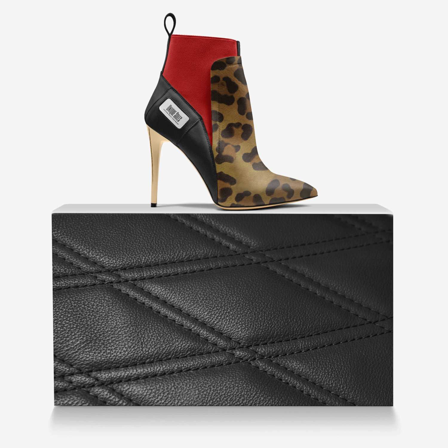 Unique Soles custom made in Italy shoes by Jalisha Suggs | Over box view