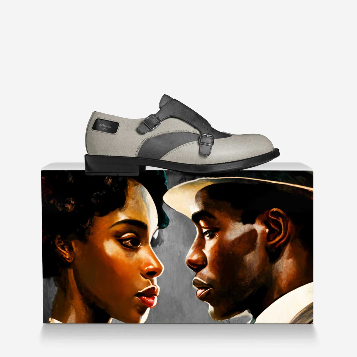 Silhouettes  custom made in Italy shoes by Jermale Jones | Over box view