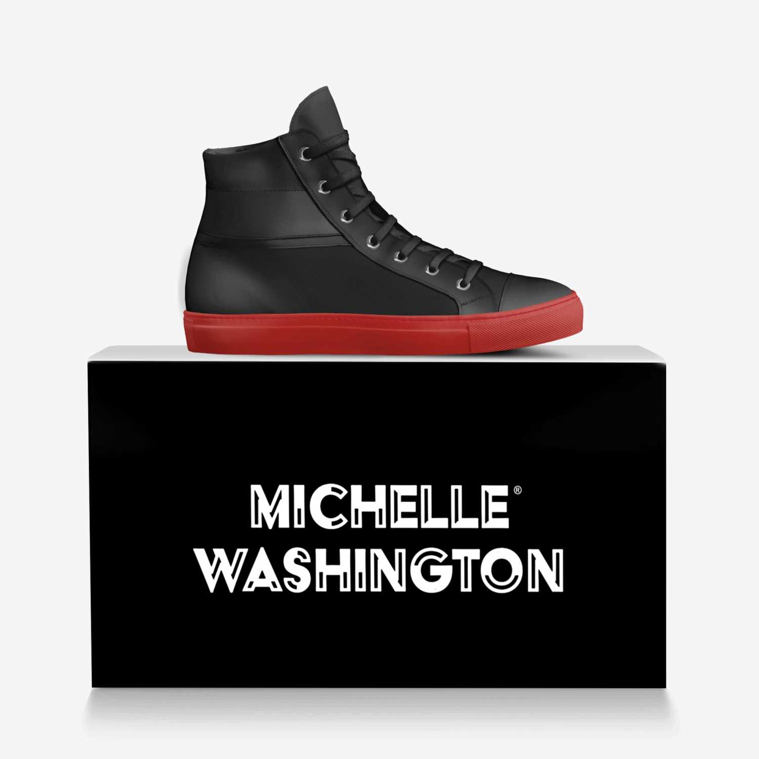 Michelle W custom made in Italy shoes by Michelle Washington | Over box view
