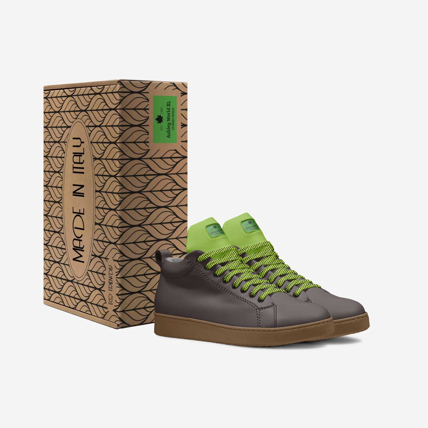 Ashley World XL custom made in Italy shoes by Ebony Williams | Box view