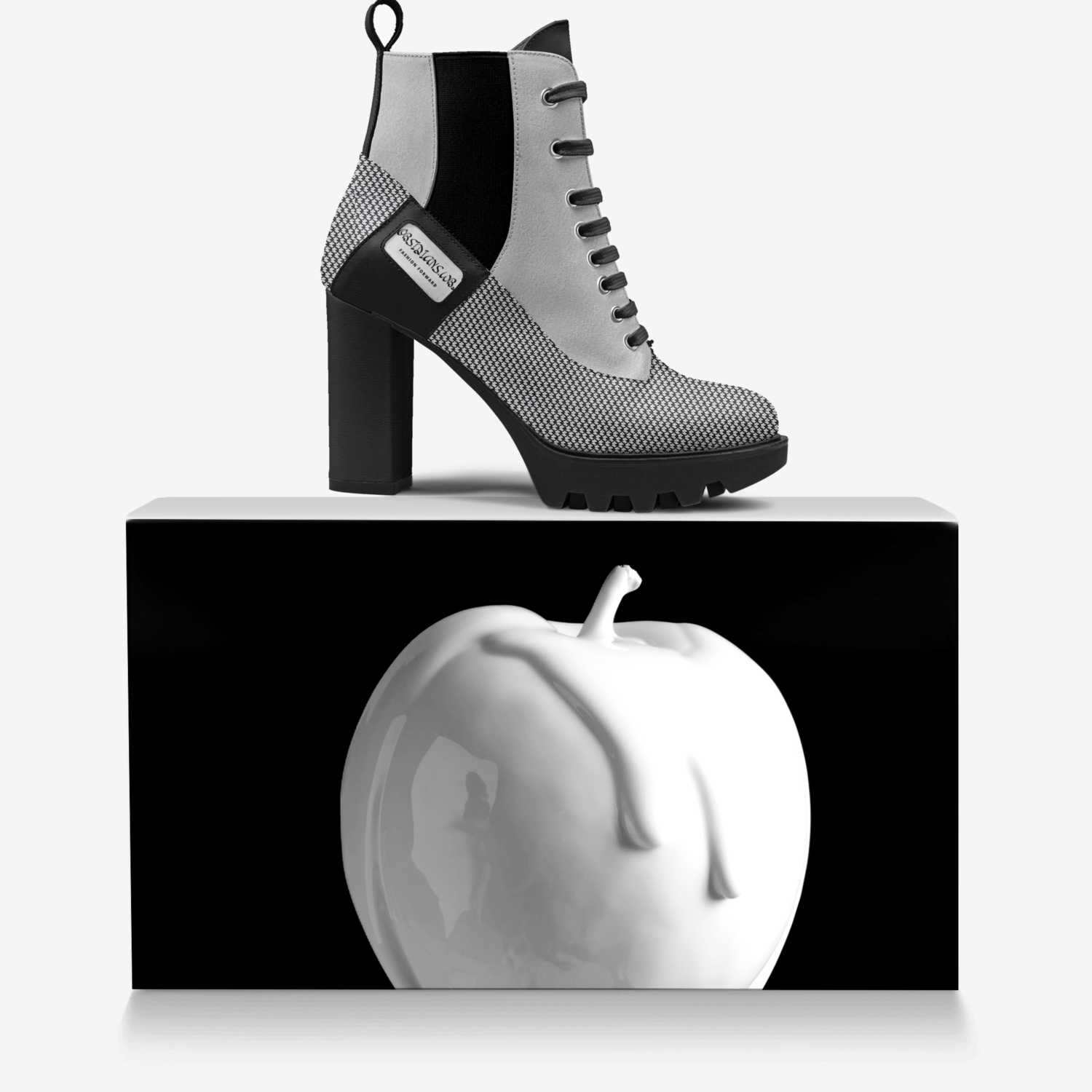 OBSIDIANS.15S custom made in Italy shoes by Monroe King | Over box view
