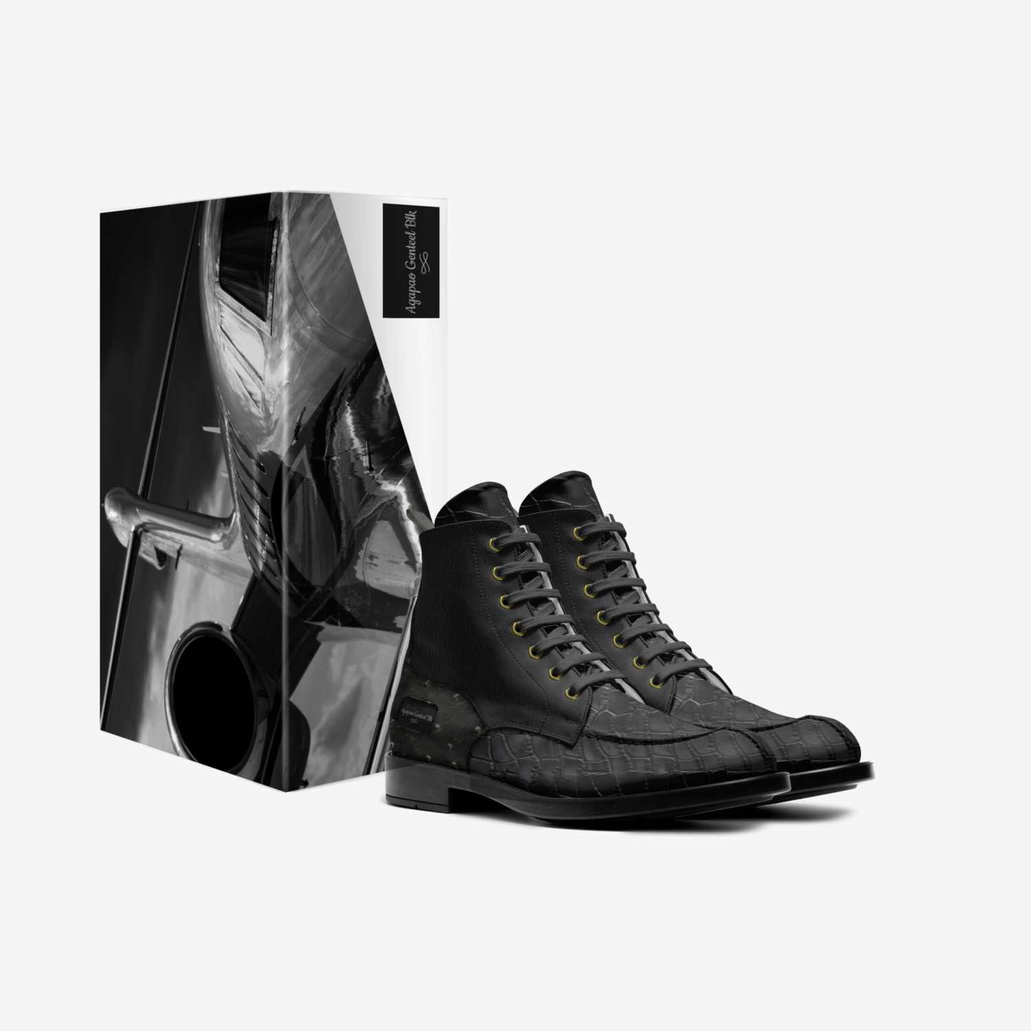Agapao Genteel Blk custom made in Italy shoes by A Trü Gentleman The Tate-greene Llc | Box view