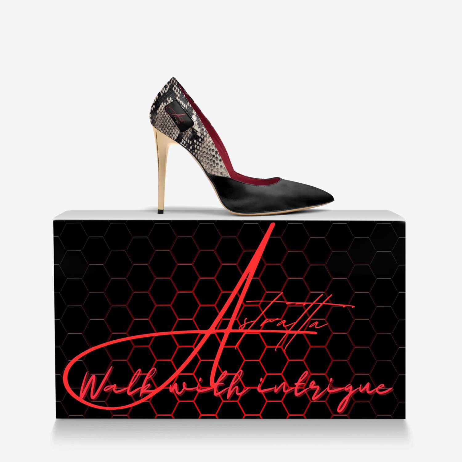Astratta 2.0 custom made in Italy shoes by Tiffany Guido | Over box view