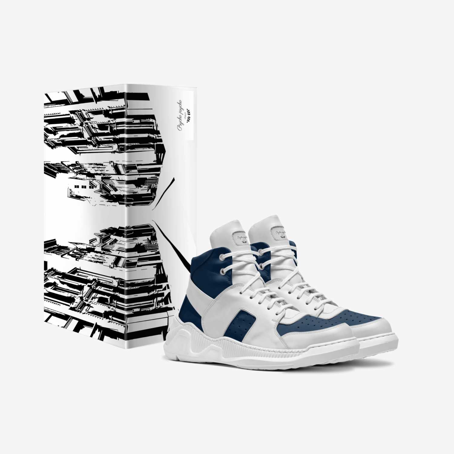 Psycho psycho custom made in Italy shoes by Kchimistry Simz | Box view
