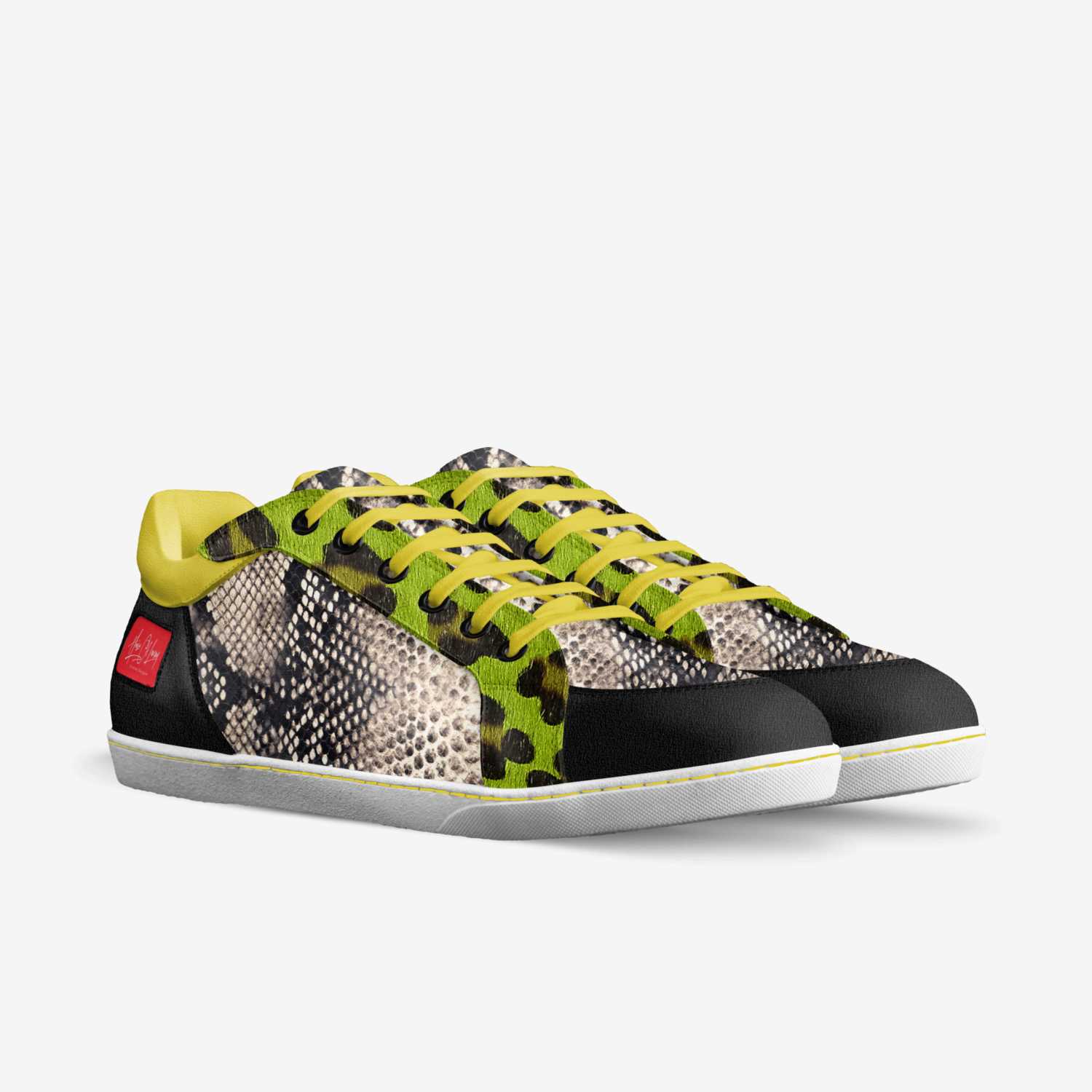 Code Red Edition custom made in Italy shoes by Colette Bates | Double view