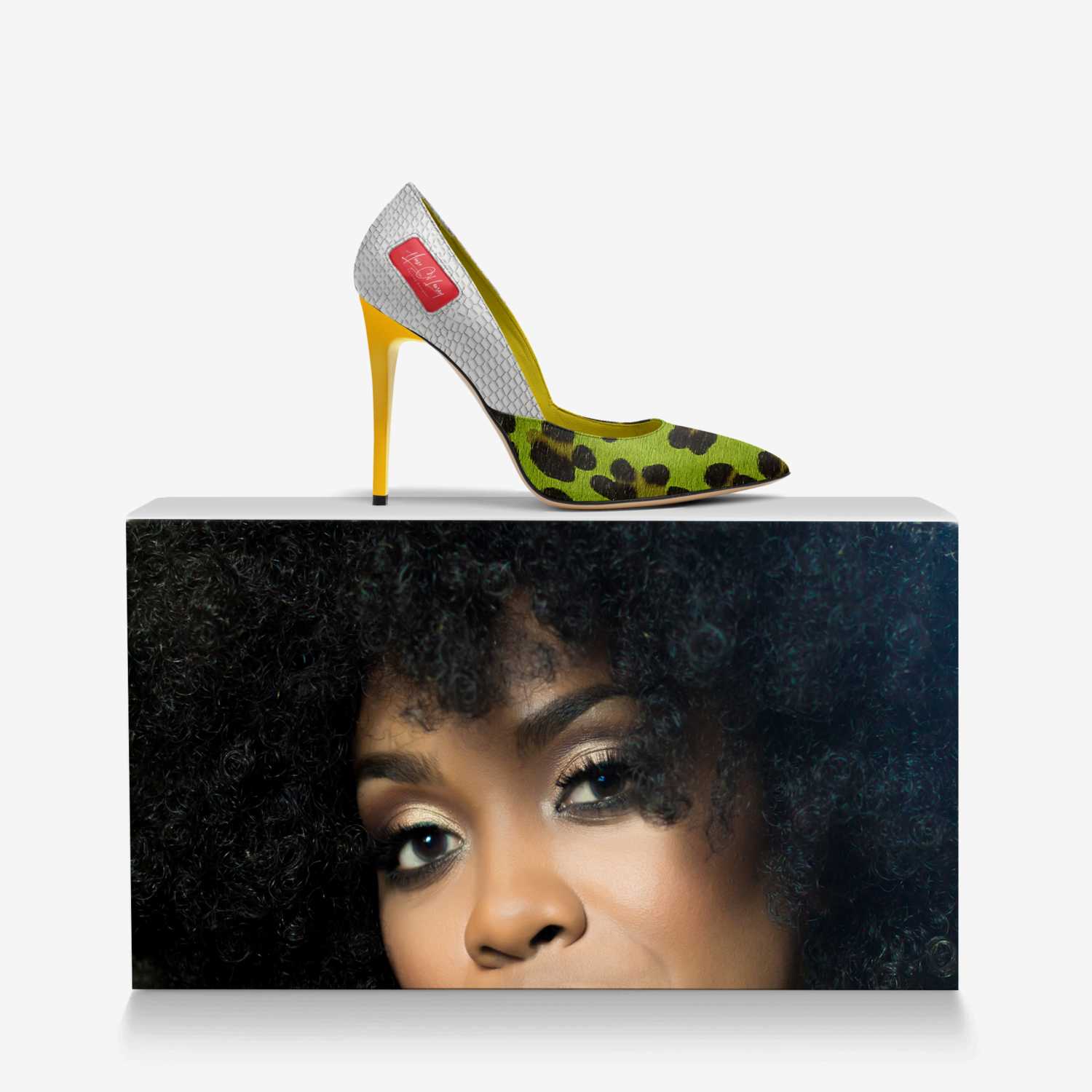 Ann Nubia  custom made in Italy shoes by Colette Bates | Over box view