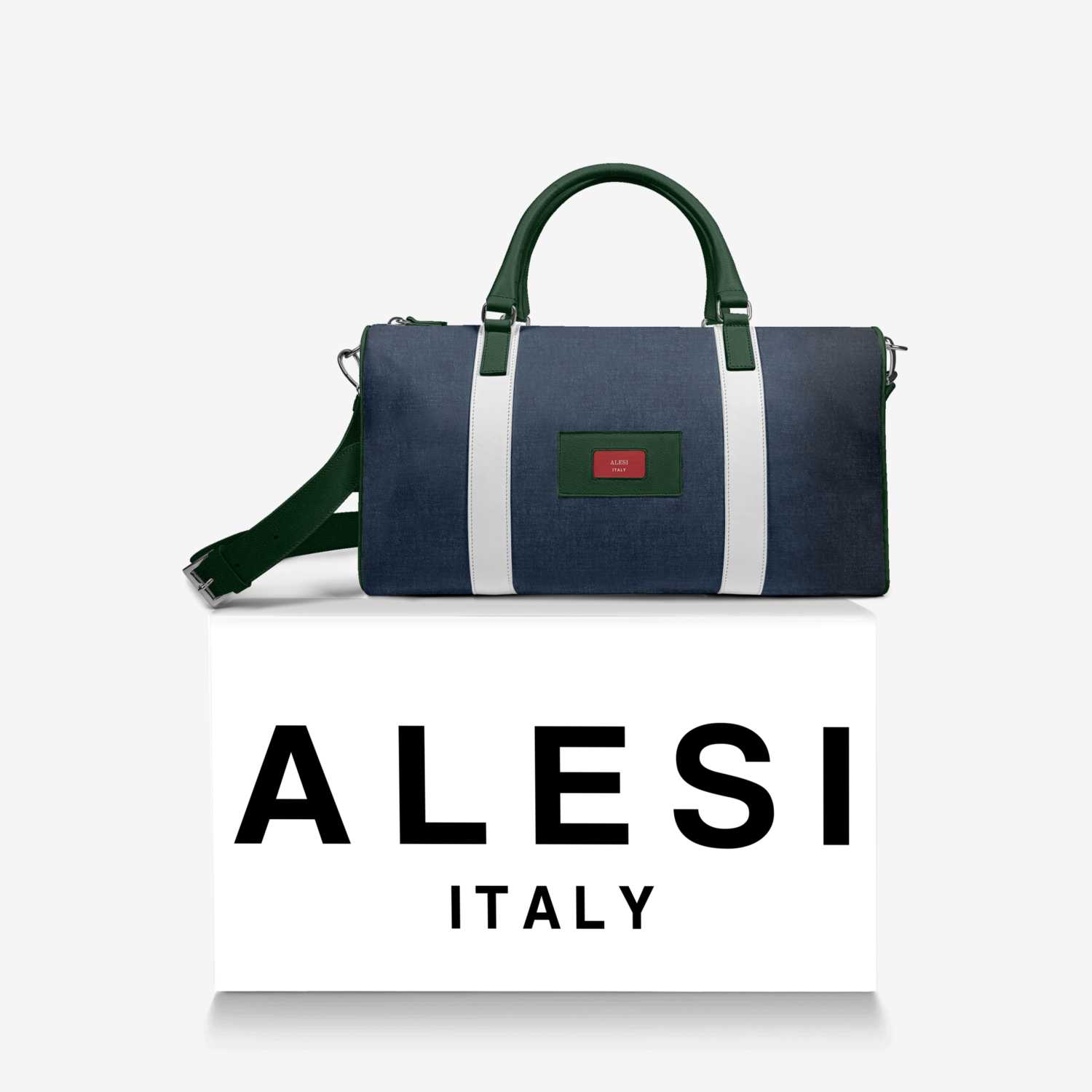 ALESI DUFFEL BAG custom made in Italy design by Lonanthony Parker | Over box view